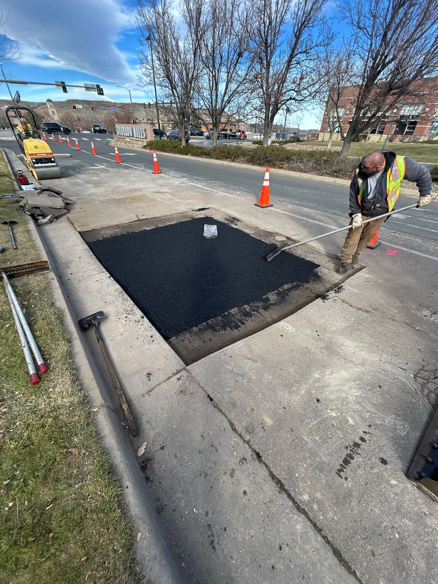 Asphalt Patching for underground project Colorado Mills by DMH Site Services
