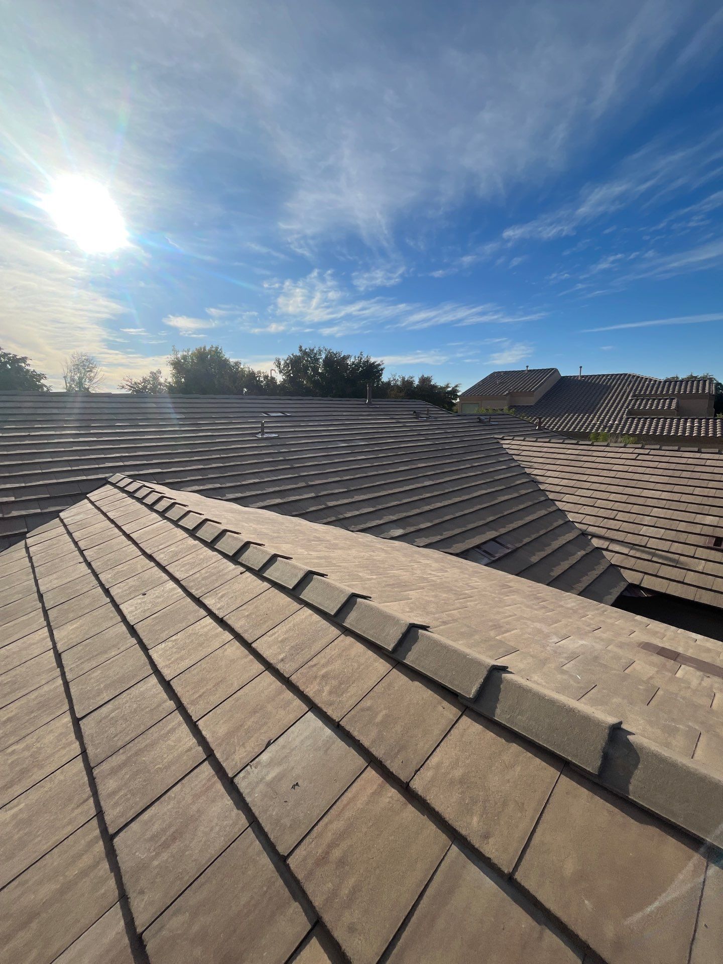 Autumn Sand Concrete Tile by Reimagine Roofing