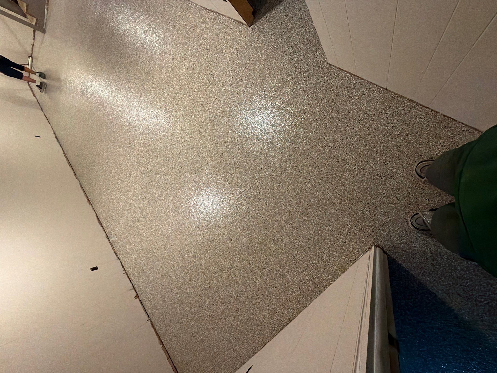 Custom Epoxy Flake Floor Installation for Spring Lake Residence by Gordon Painting