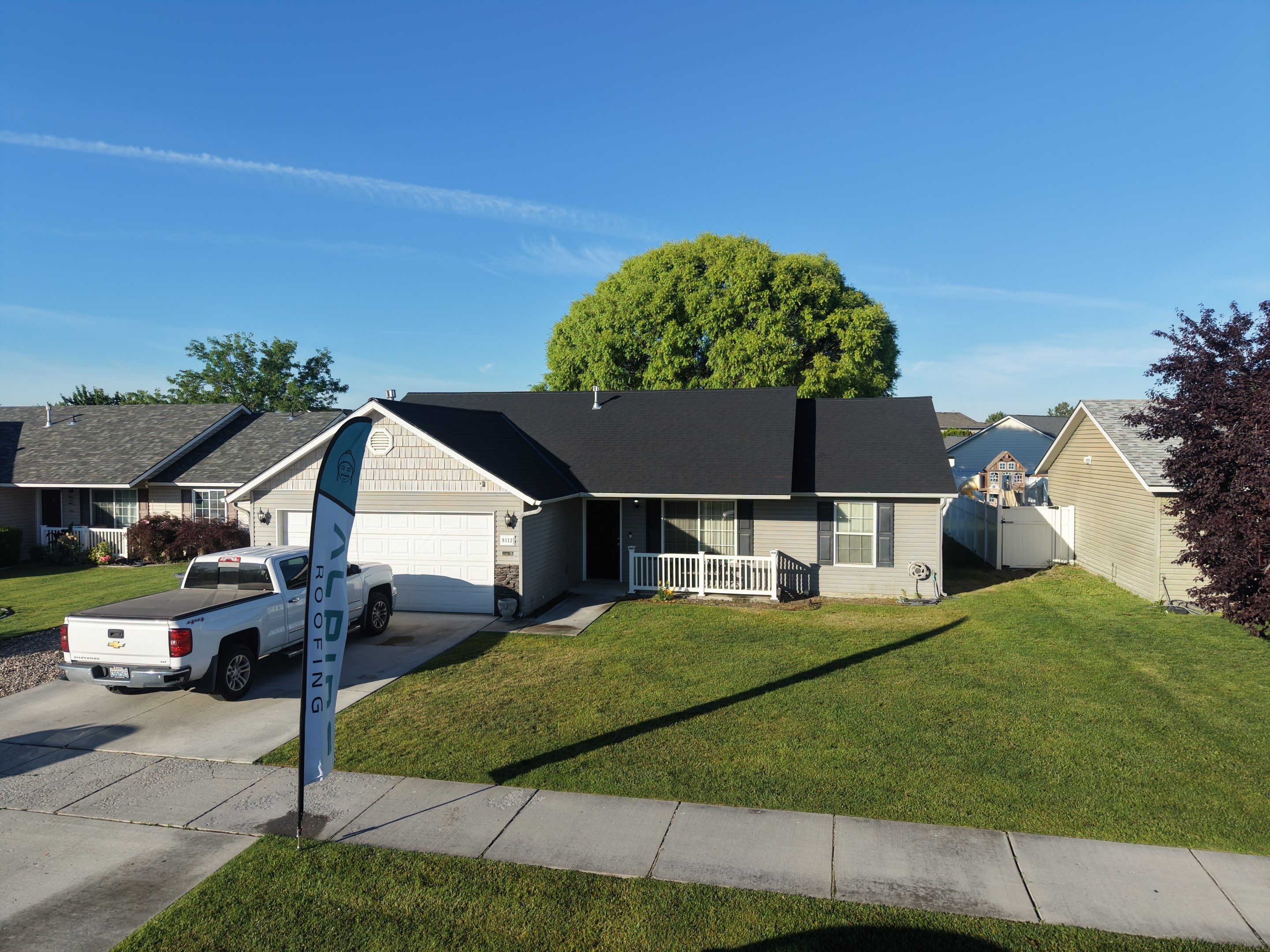 Full Residential Roof Replacement and Shingle Installation in Hudson Dr Pasco, WA 99301  The Denali System - Certainteed Landmark® Shingle - Cinder Black by Alpine Roofing