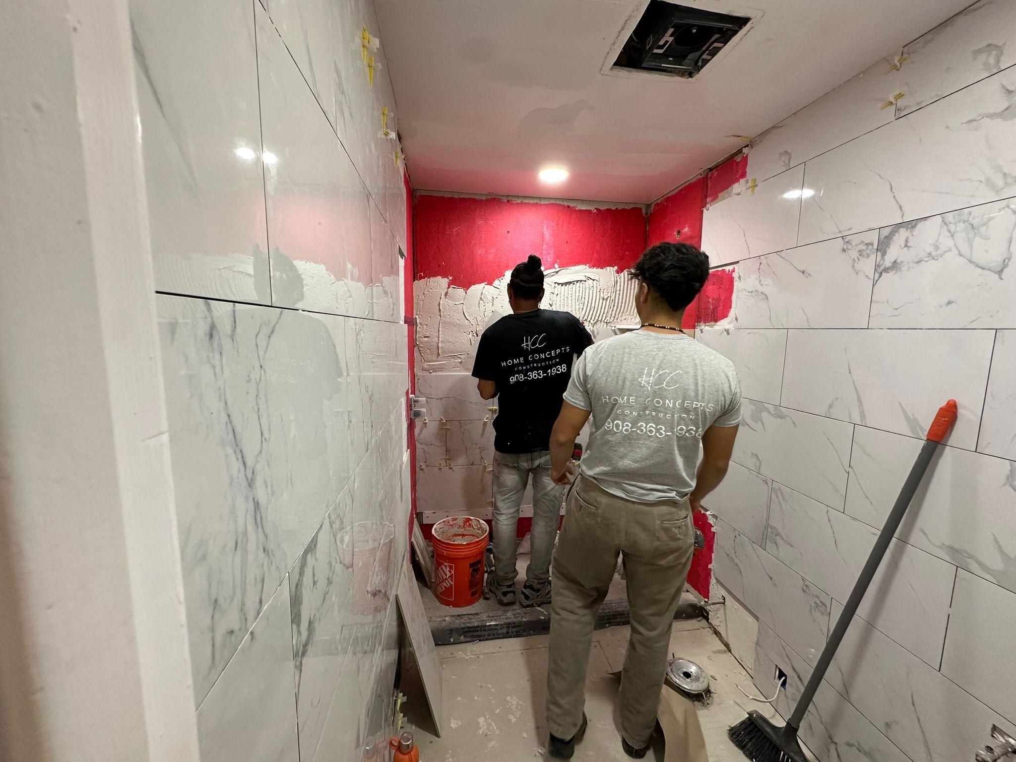 Bathroom Remodel using Tile by Home Concepts Construction