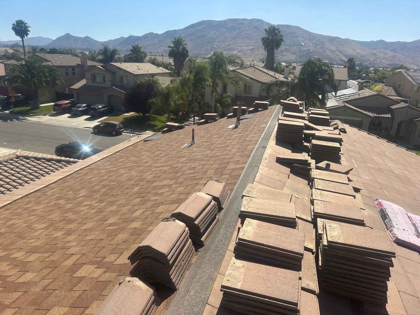 Complete Concrete Tile Roof Replacement and Solar Integration in San Jacinto by Reliable Roofing San Diego Inc.