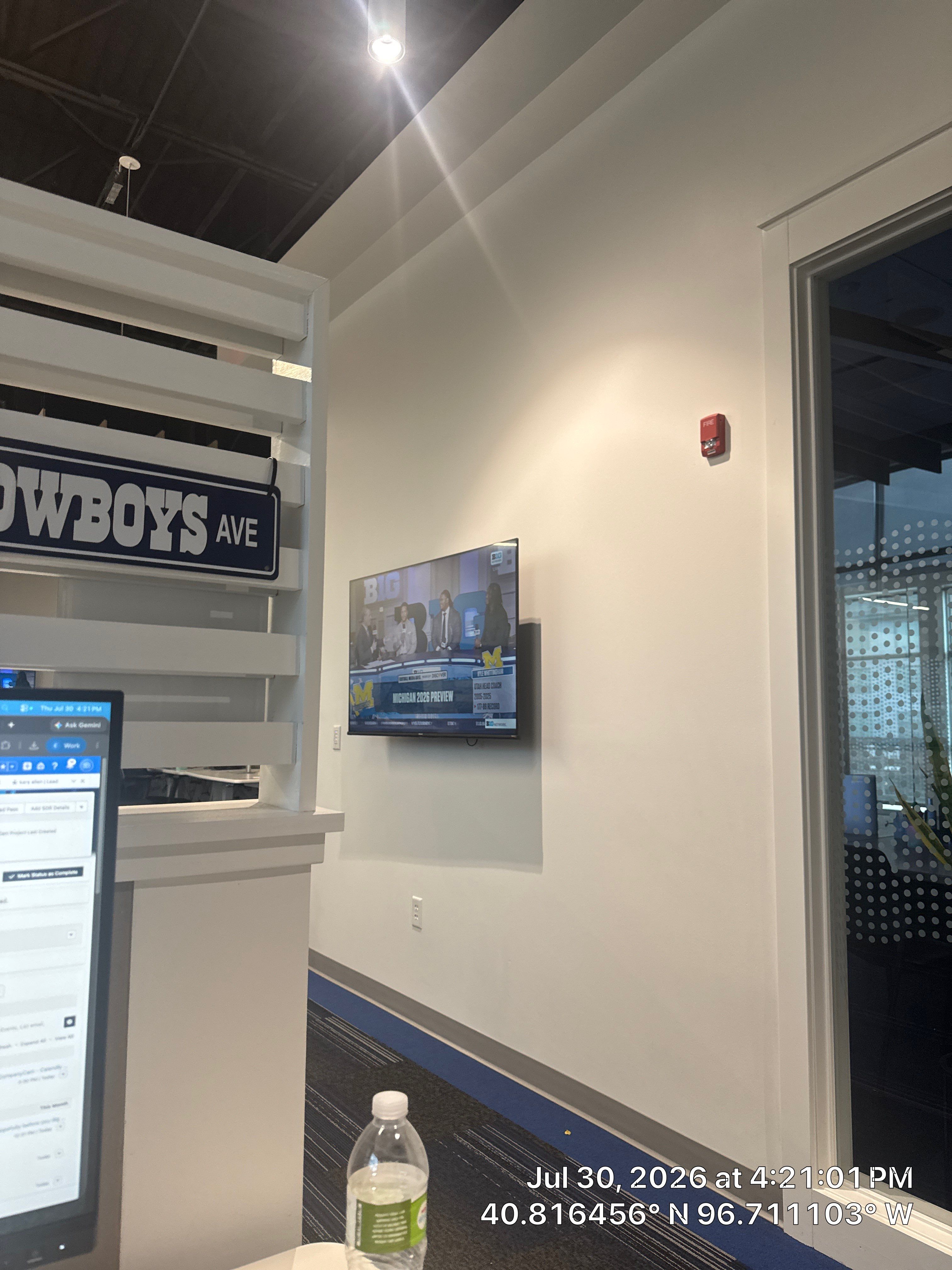 Commercial Office Interior Upgrades with Privacy Film and TV Mounting by CompanyCam Sales Demo