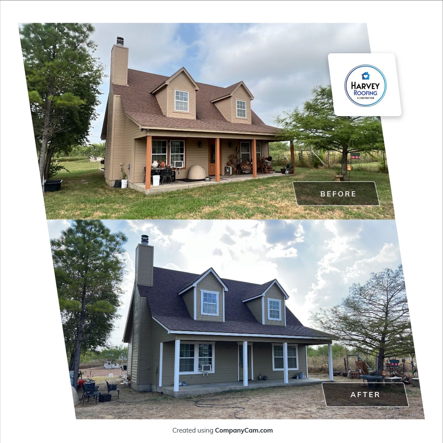 Residential Roofing Installation using Malarkey Vista AR by Harvey Roofing & Construction