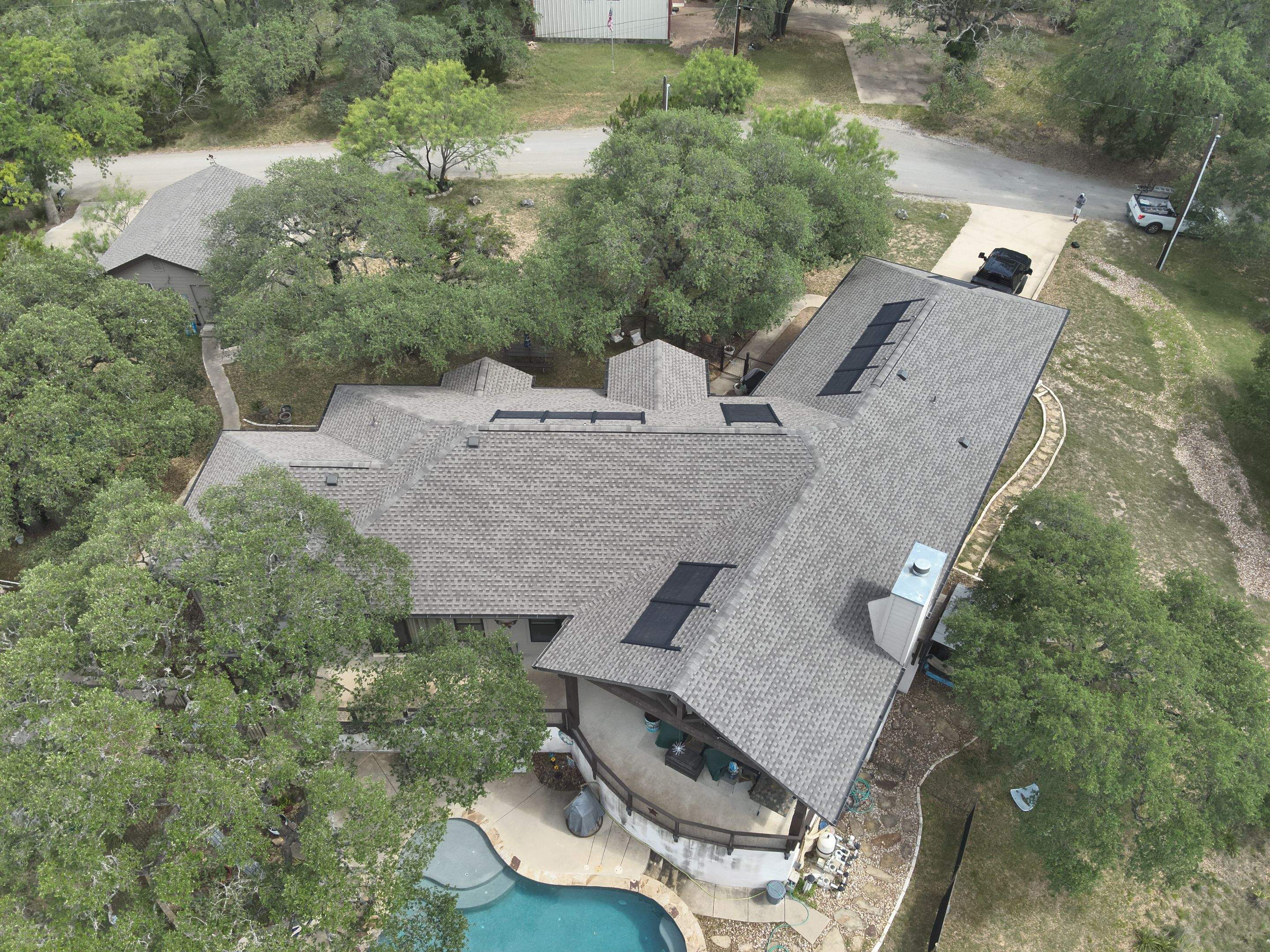 Wind Damage Restored & Upgraded with Solar Innovation by Action Exteriors Austin
