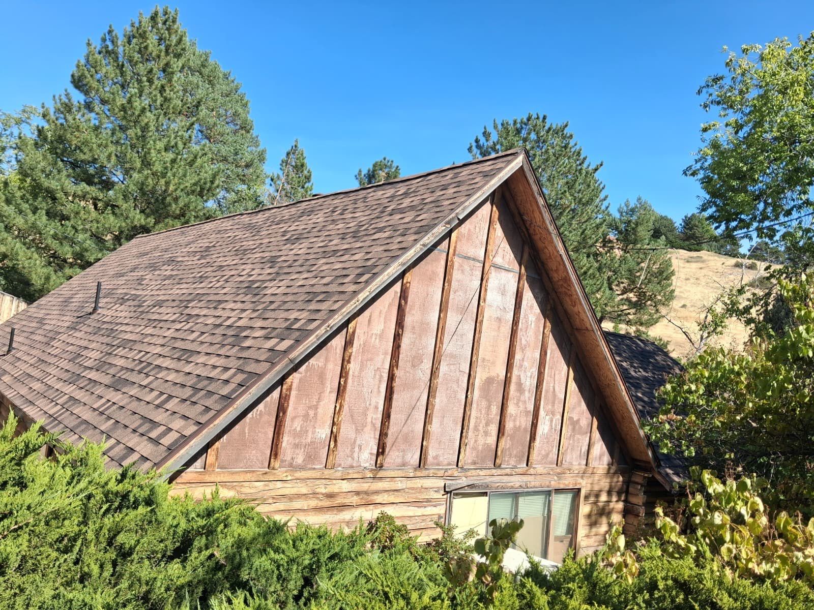 Architectural Shingle Roof Replacement for Boise Log Cabin Home by Olive Roofing
