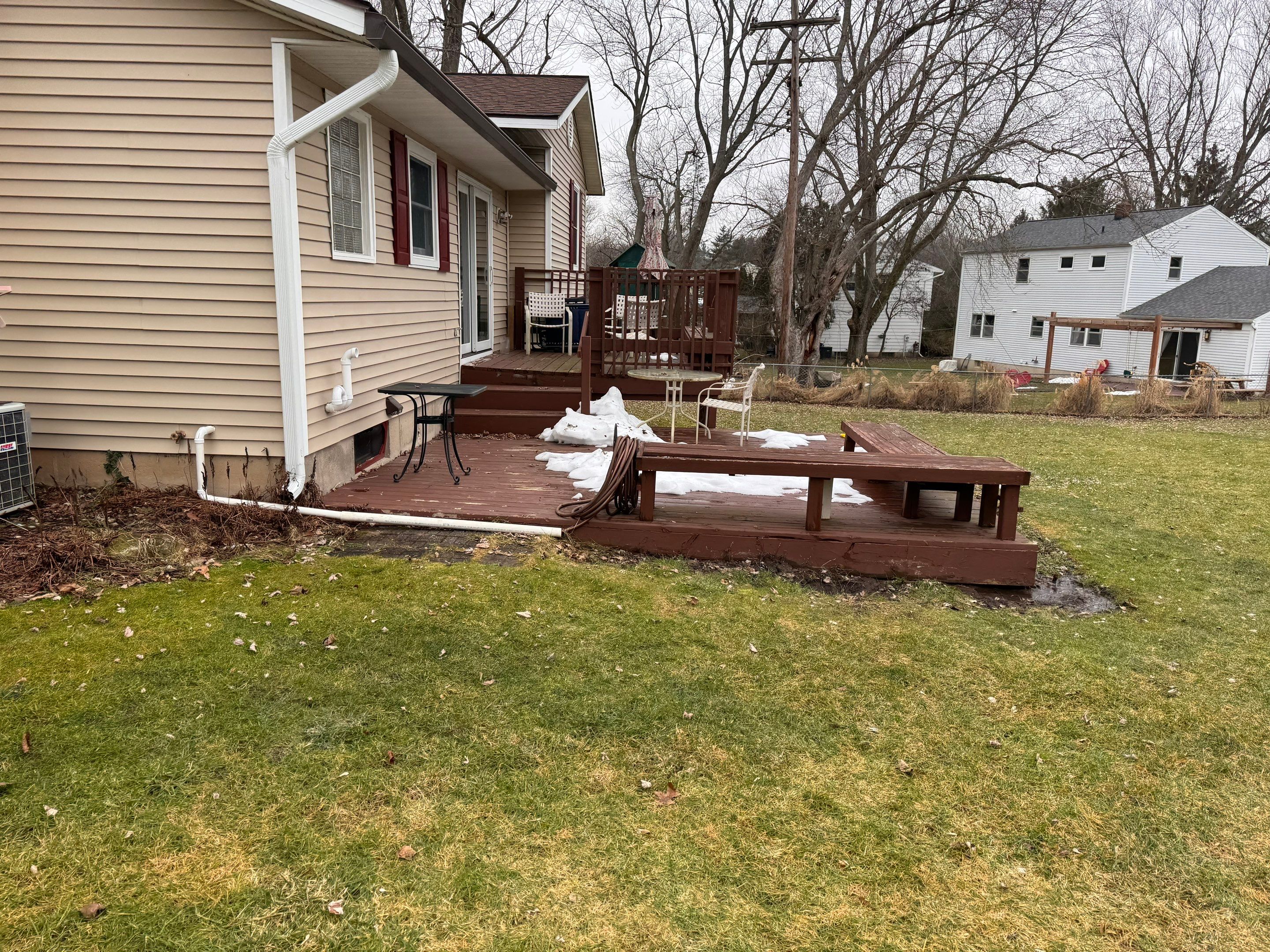 Deck Installation using Treated Lumber by Avalon Roofing and Exteriors