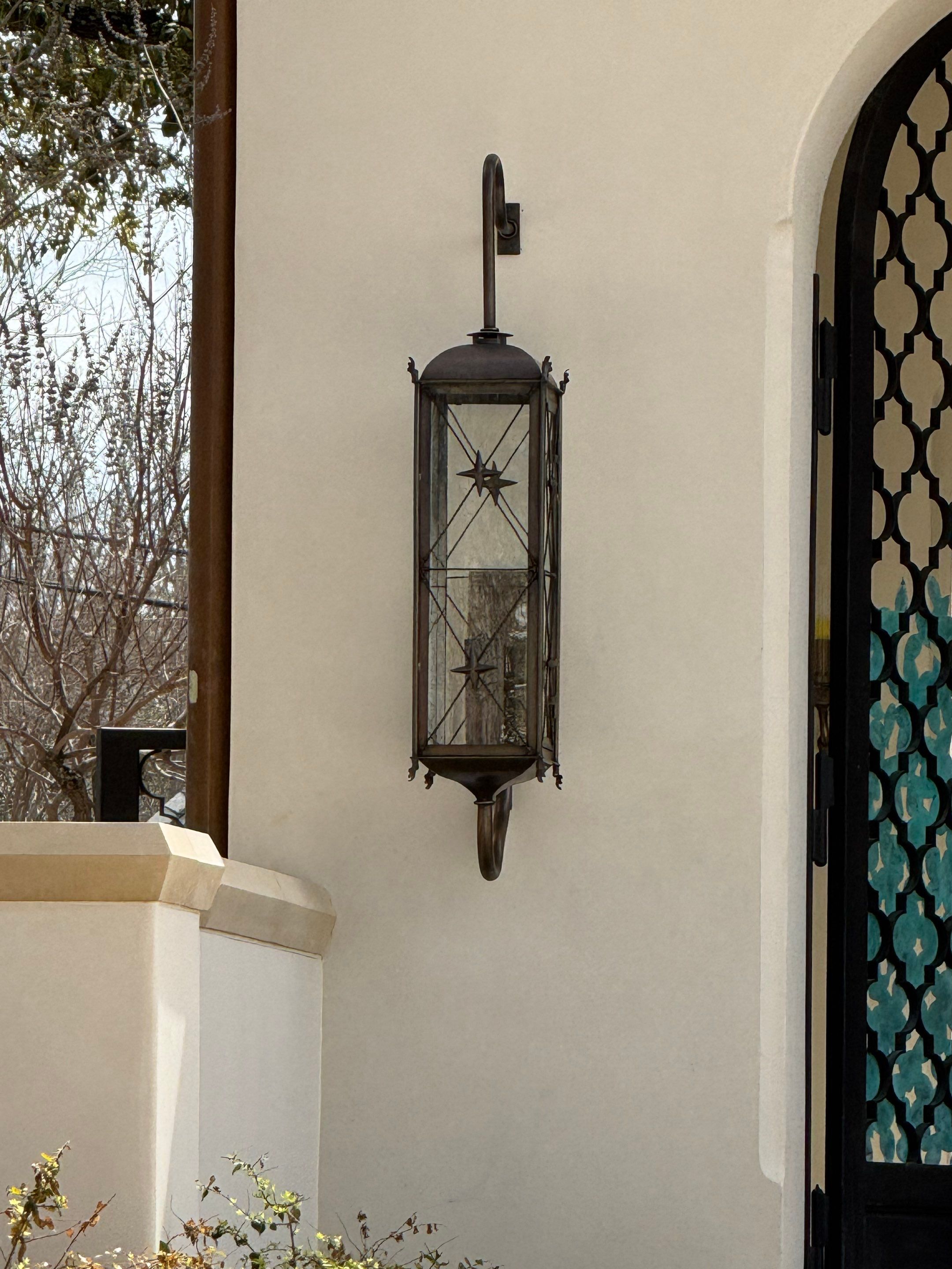 Custom Bronze Lantern and Outdoor Lighting Installation in Dallas by Solara Custom Living
