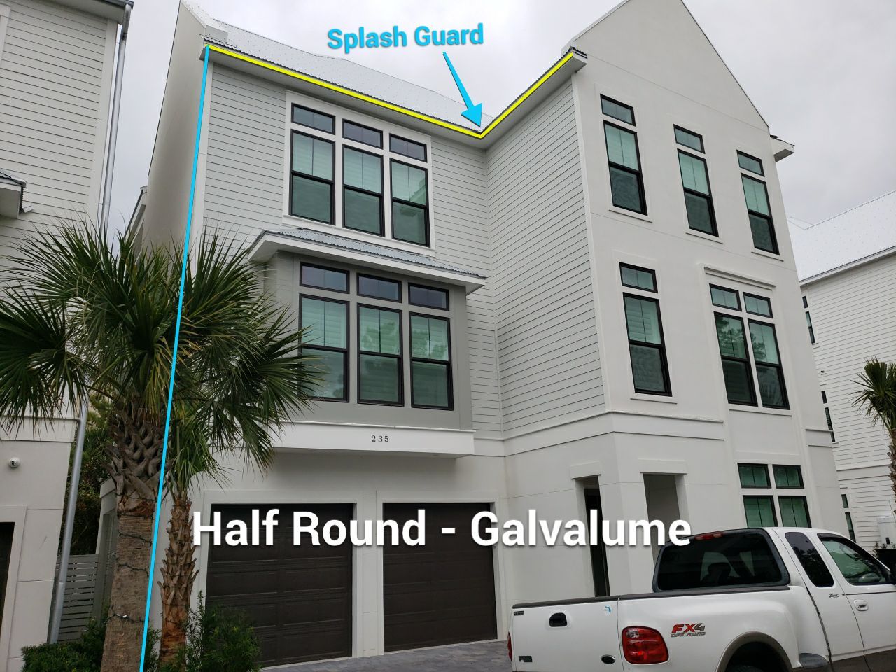 Seamless Gutter Installation Using Galvalume Half Round Gutters by Gutter Professors
