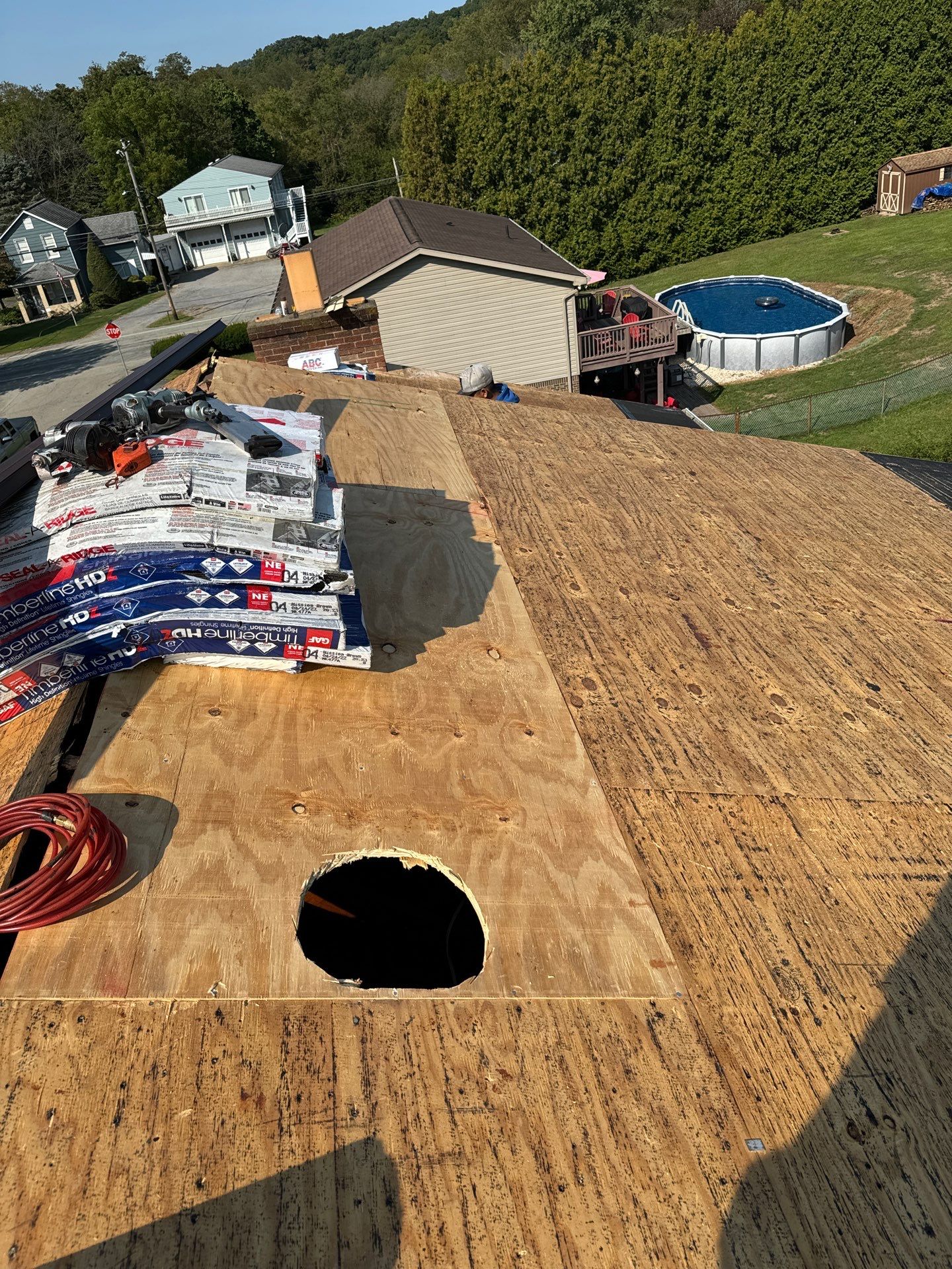 Residential Roofing Installation using GAF HDZ SHINGLES by La Bendicion Contruction Llc