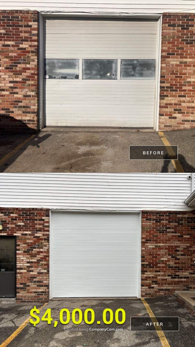 Commercial Overhead Door Installation by DiGiorgi Roofing and Siding Inc