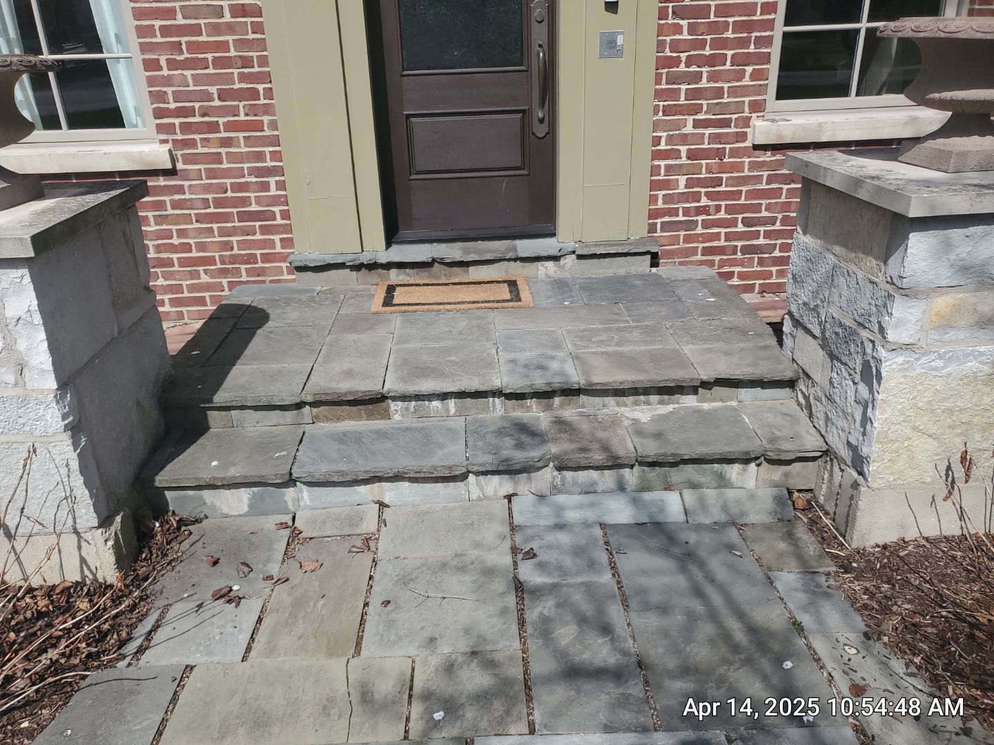 bluestone using Algaecide, soft wash soap by Northern Power Washing LLC.