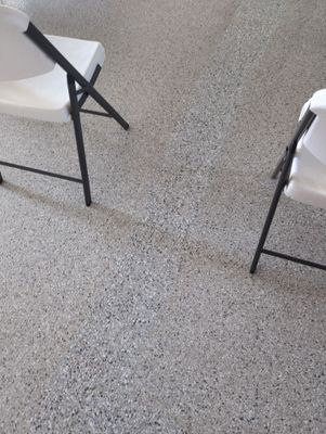 Medina Cracked basement floor with Epoxy