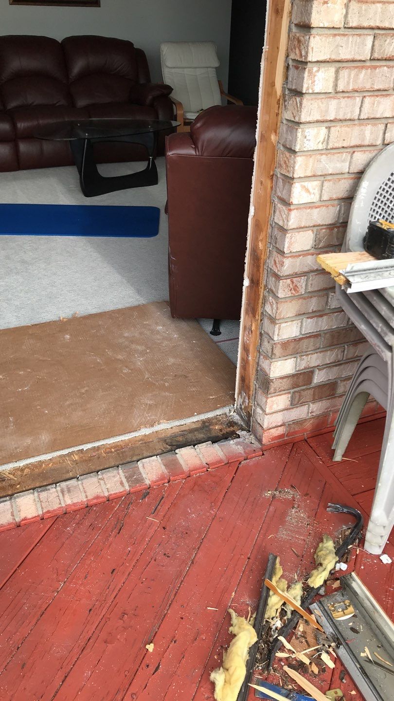 Deck Refurbush and Door Replacement using Trex Decking and Railing. Polaris Patio Doors by Secure Construction Company Inc