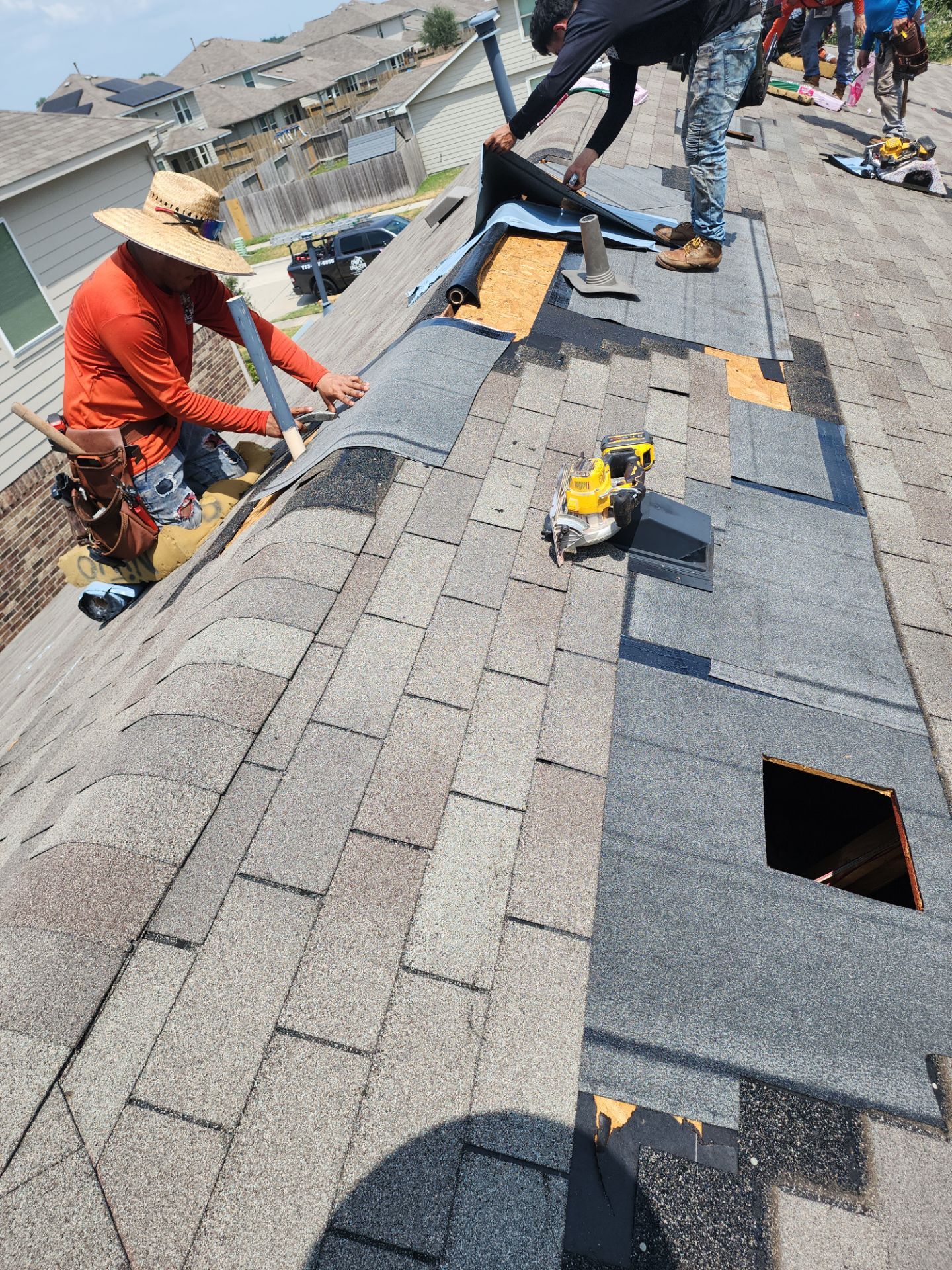 Hail Damage using Owen's Corning Duration (Lifetime) Shingles by Roof Repair Services LLC