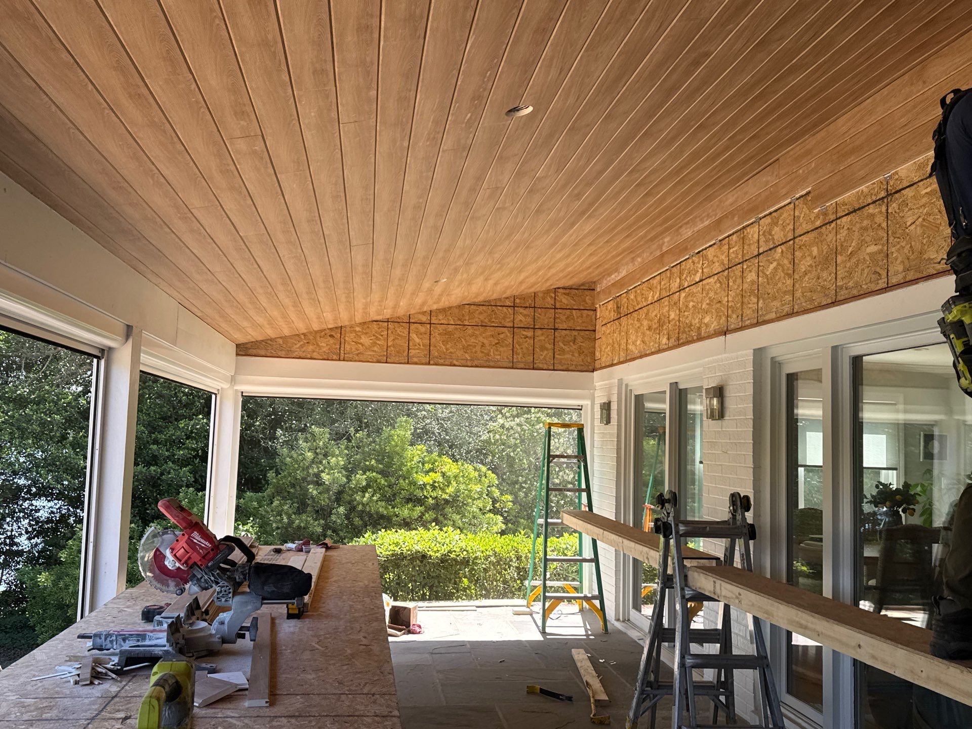 Custom Tongue and Groove Porch Ceiling in Irvington by Cade Construction