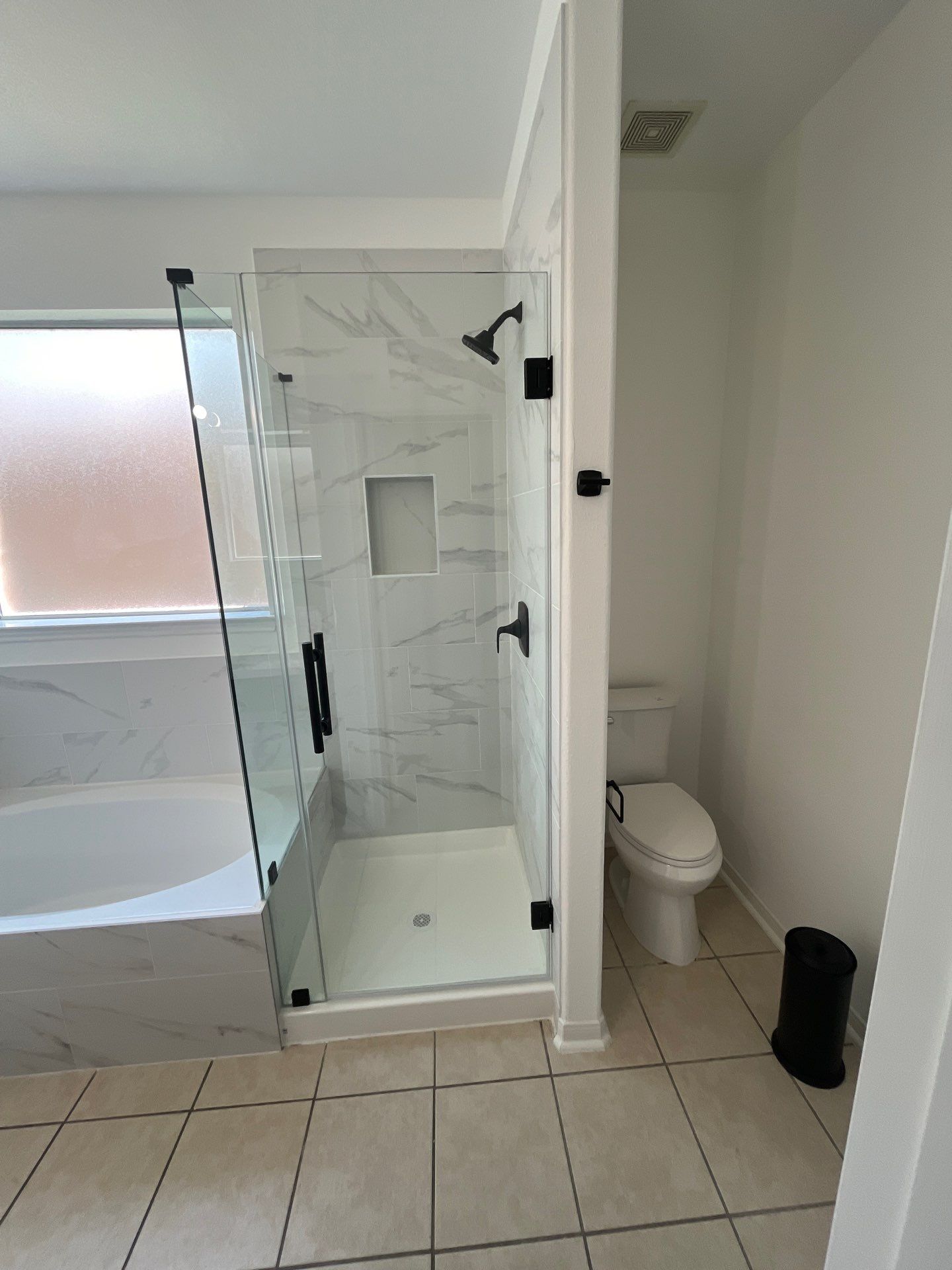 Bathroom Remodel using Water mitigation equipment by L&T General Contractors and Restoration INC