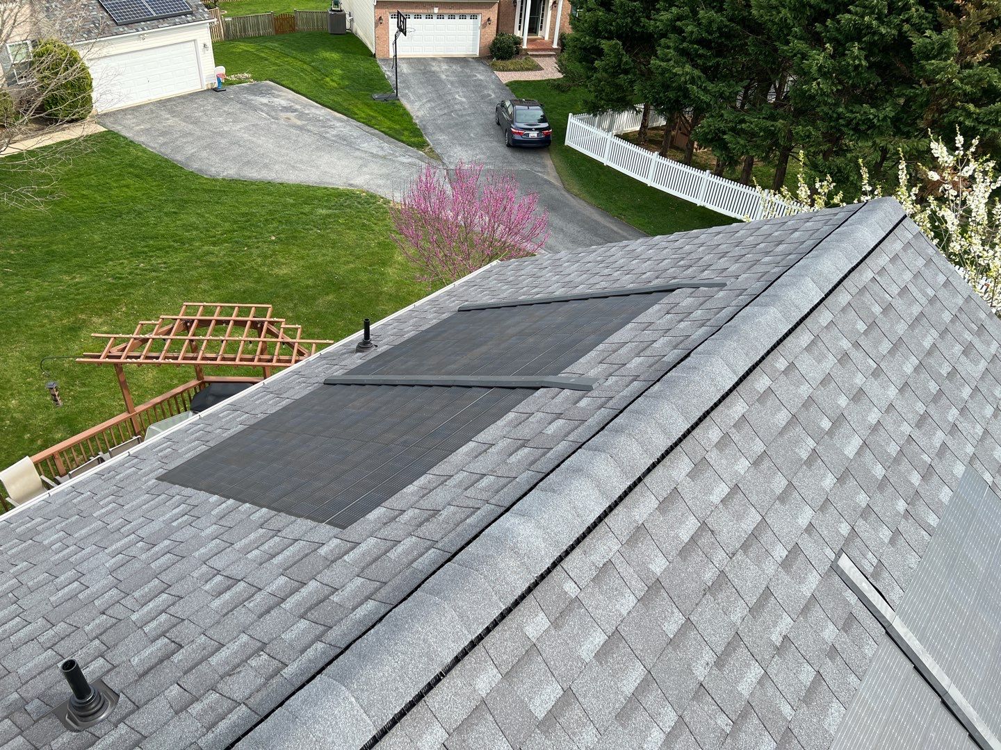 Solar Roof Replacement using GAF Timberline Solar Shingles by American Home Contractors