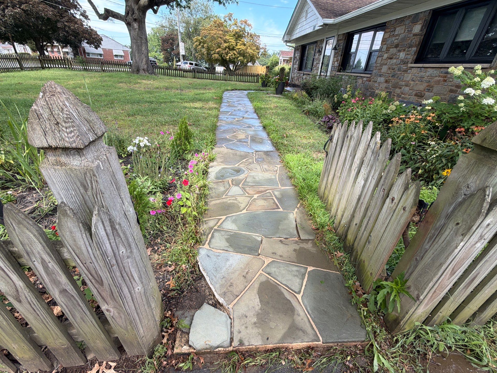 Composite Deck and Flagstone Walkway Washing by Baltimore Pressure Washers Inc.