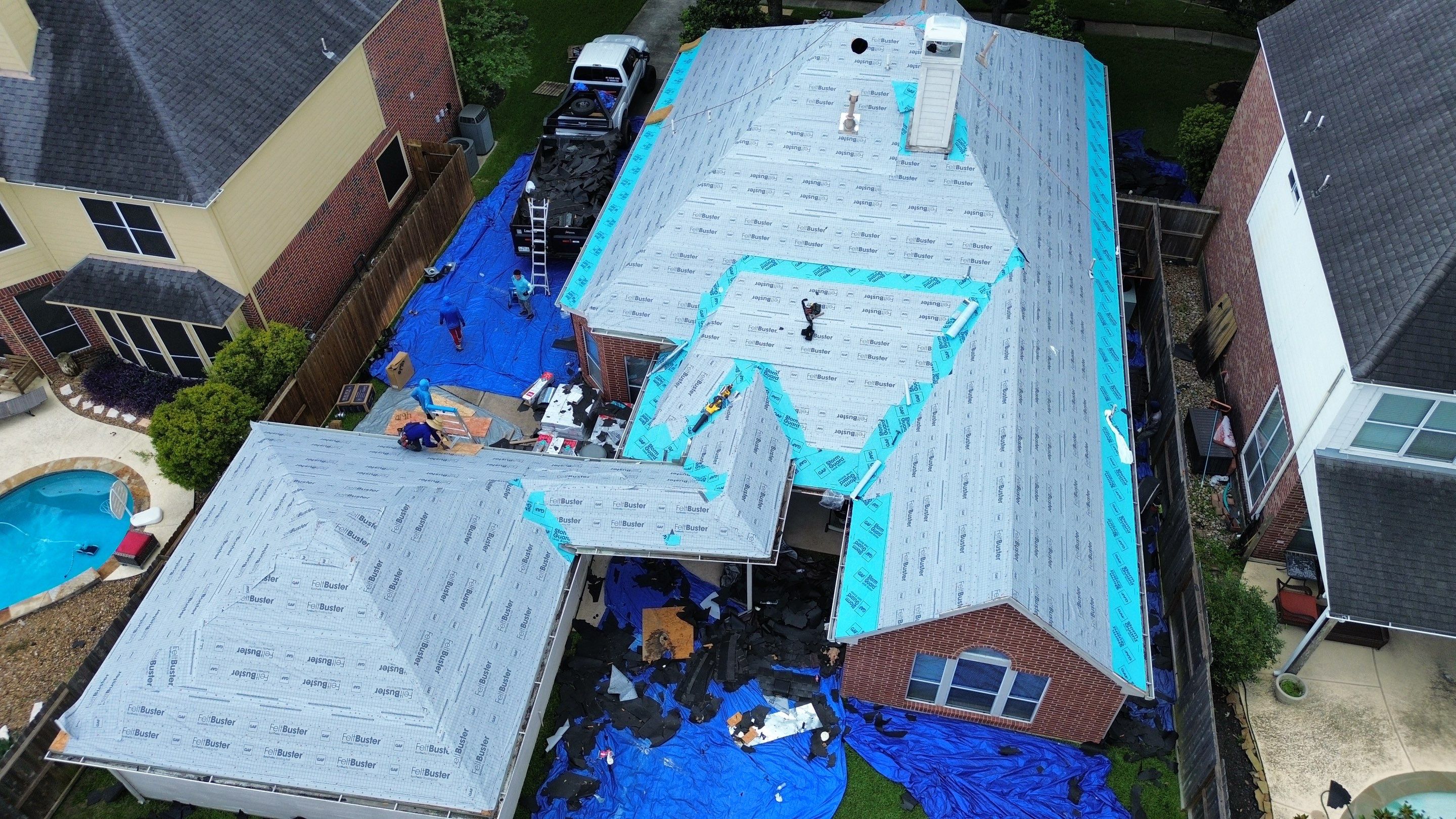 GAF Timberline ArmorShield II Shingle Roof Replacement in Richmond by Houston Roofing & Construction