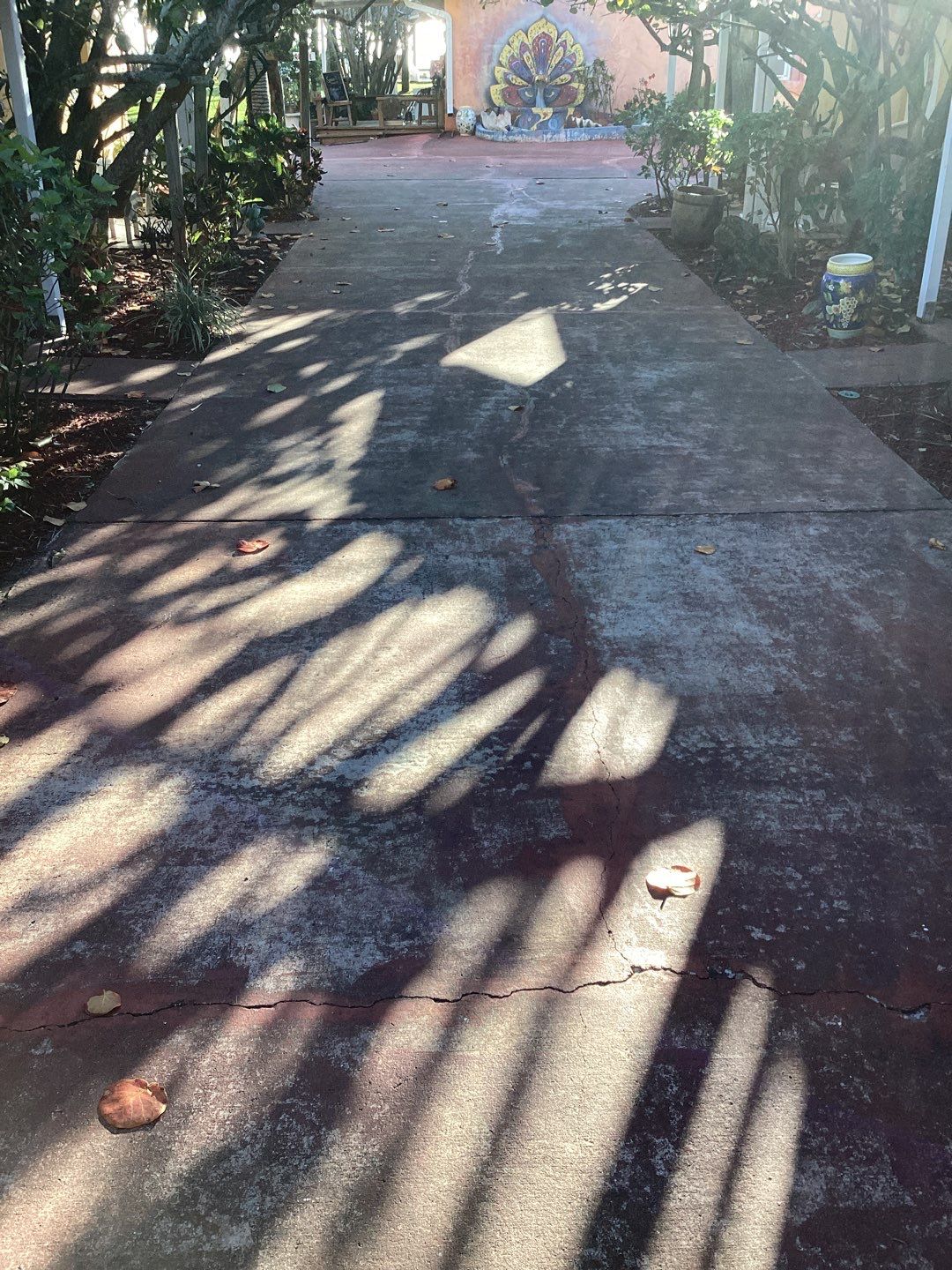 Sidewalks and Porches using Chestnut by Amvet concrete coatings llc