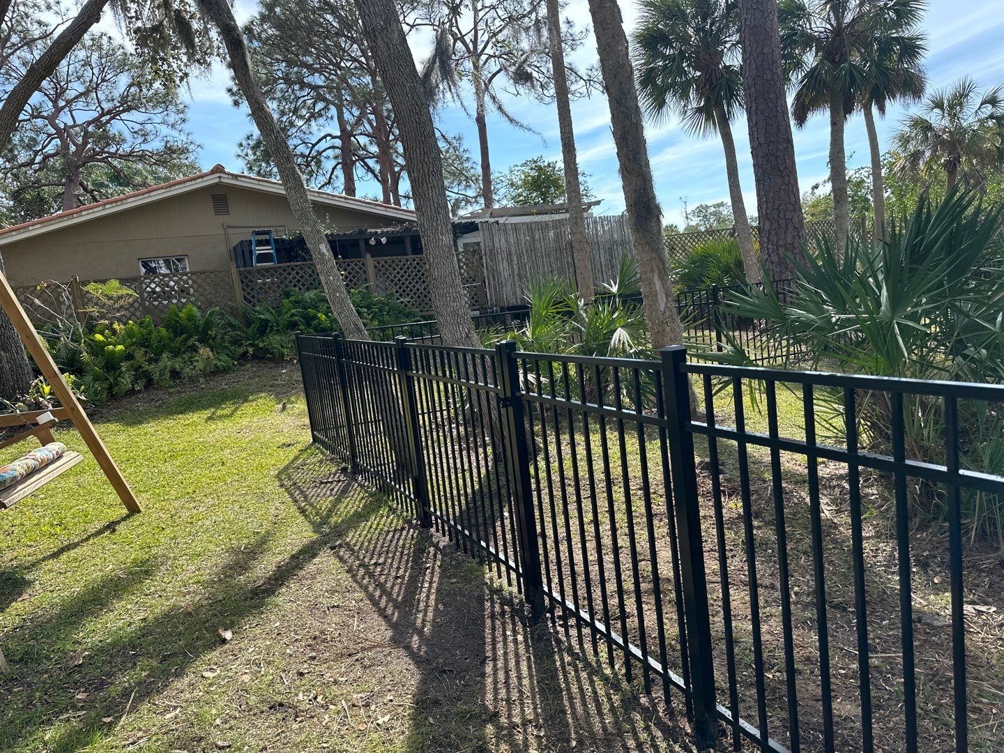 Aluminum Fence Installation using Black 3 Rail Aluminum Fence by Asap fence and gates, LLC
