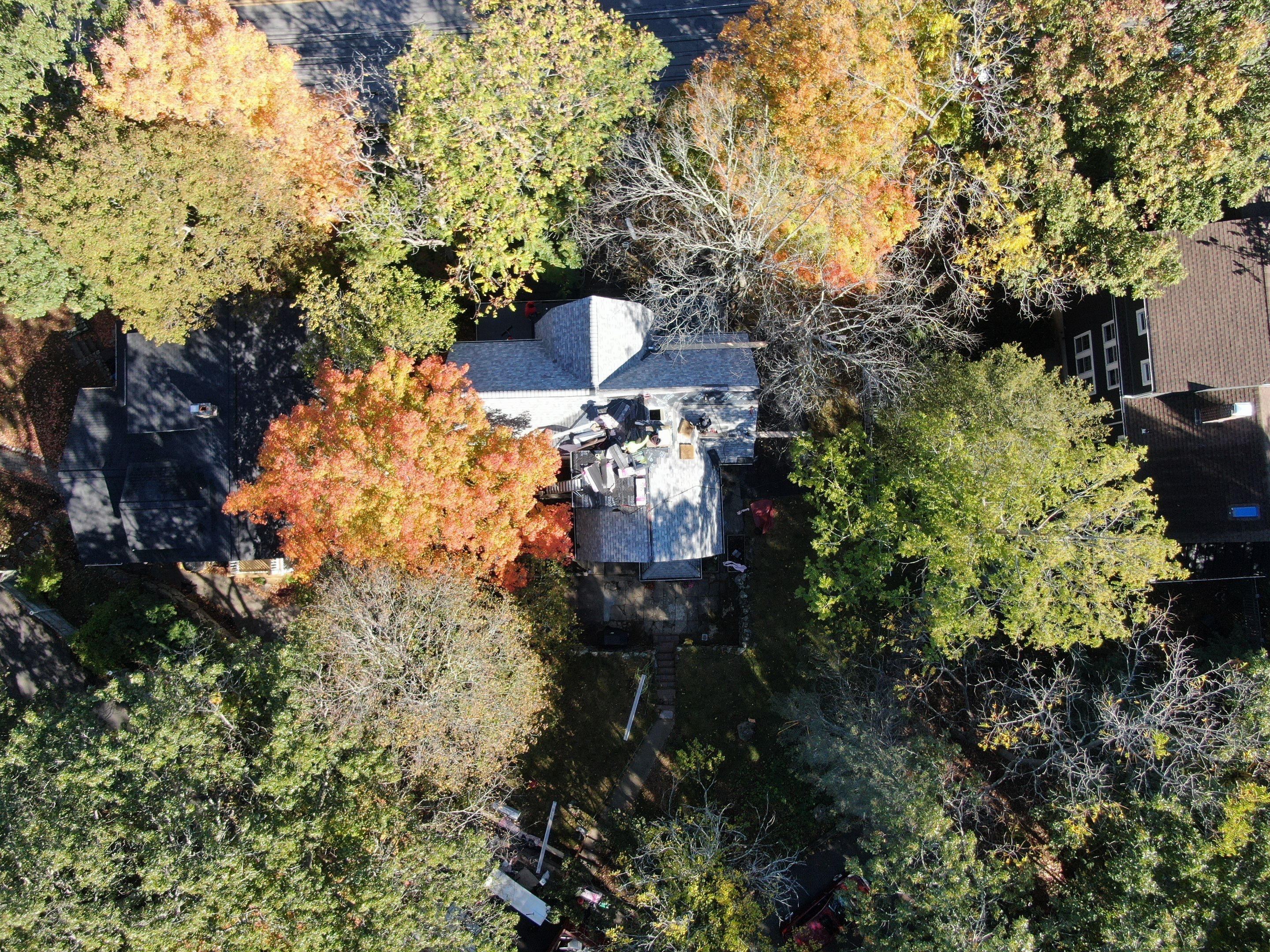 Full Roof & Porch EPDM Replacement with Skylight and Chimney Repairs by Mighty Dog Roofing of Greater Middlesex County