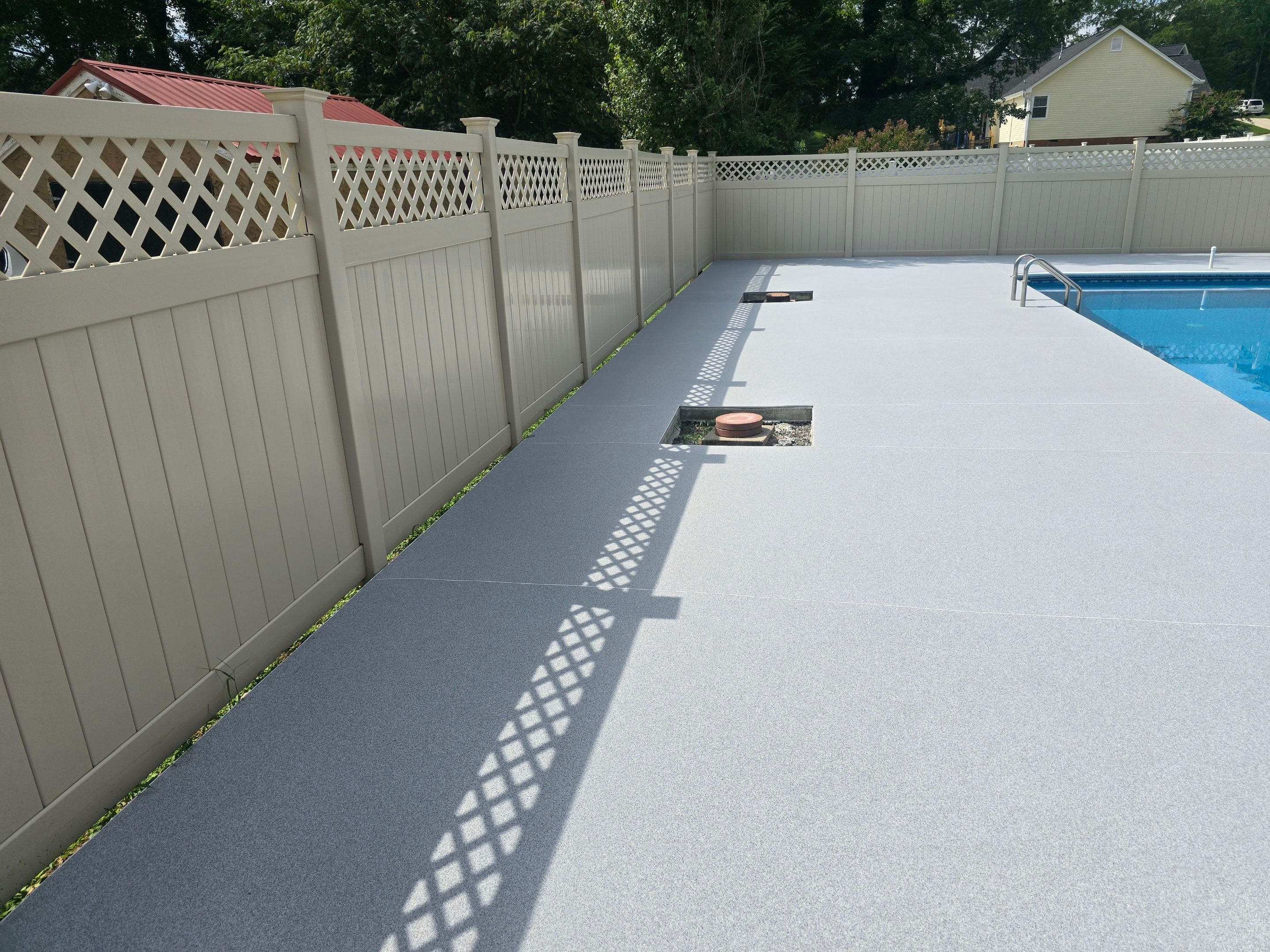 Pool Deck using Icicle by Elite Floor Solutions