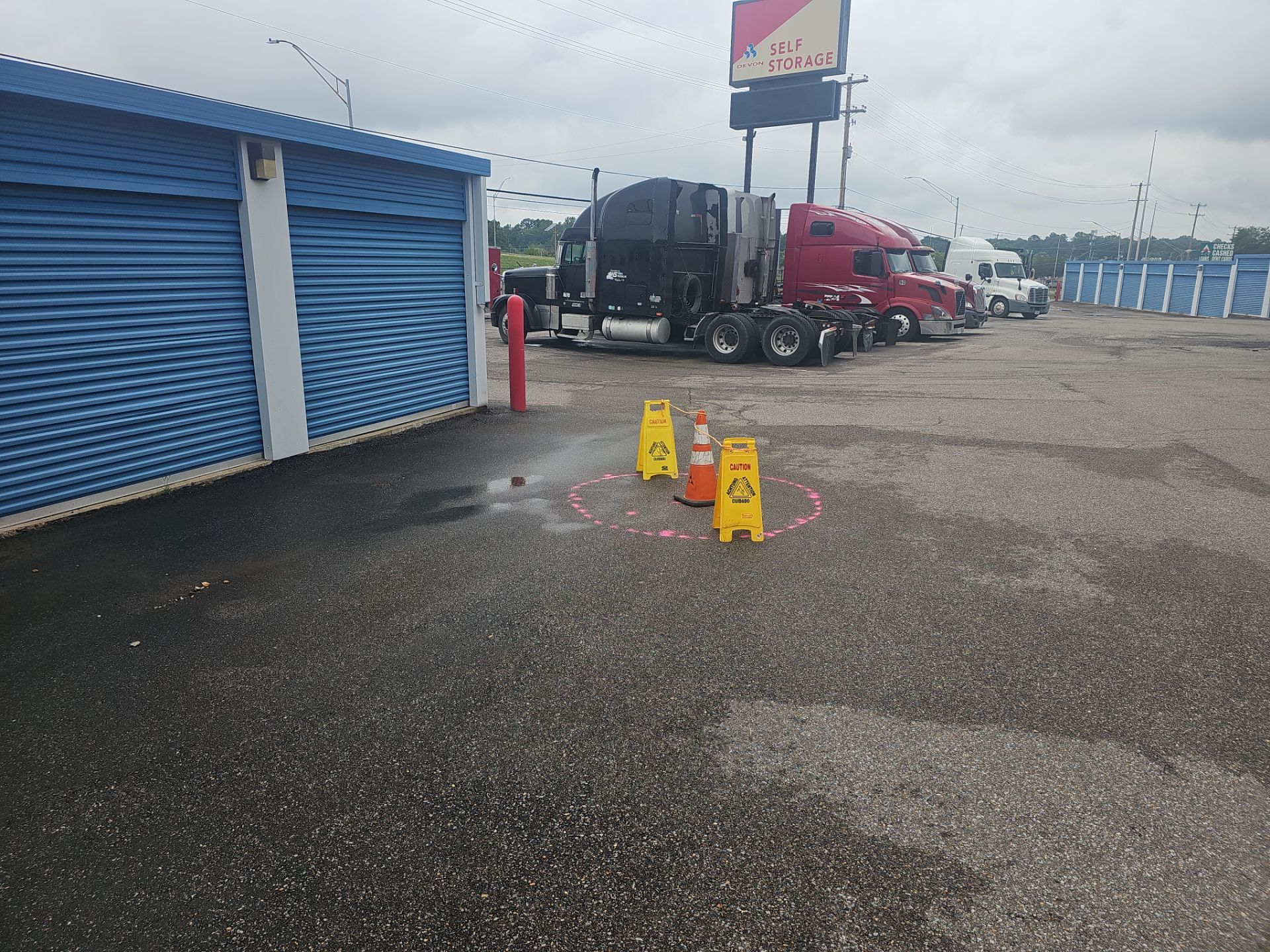 GPR Investigation on sink hole by Alsip Locating Service, LLC
