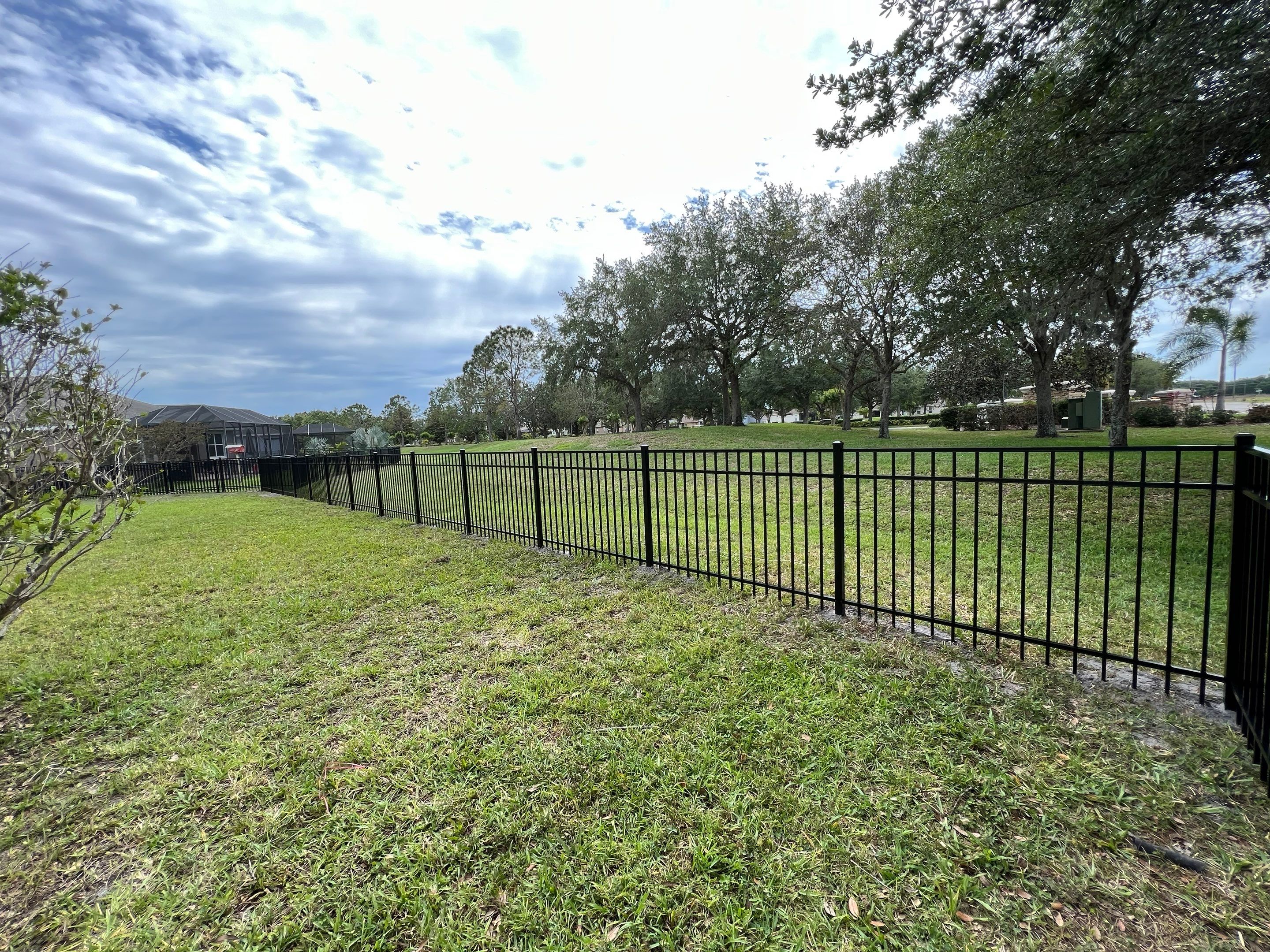 Aluminum Fence Installation using Black 3 Rail Aluminum Fence by Asap fence and gates, LLC