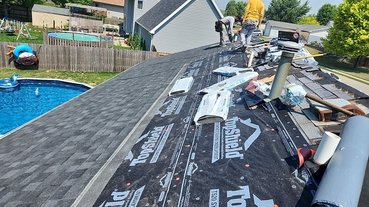 Roofing / Siding / Gutters using IKO Dynasty Granite Black / Norandex Siding by Lightning Exteriors