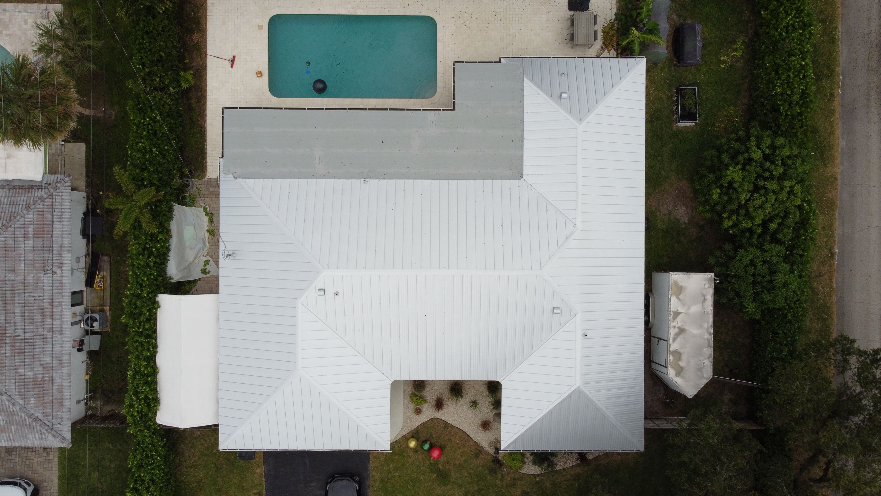 Residential Roofing Installation using 1" Nail strip metal roof by BLUES BROTHERS ROOFING