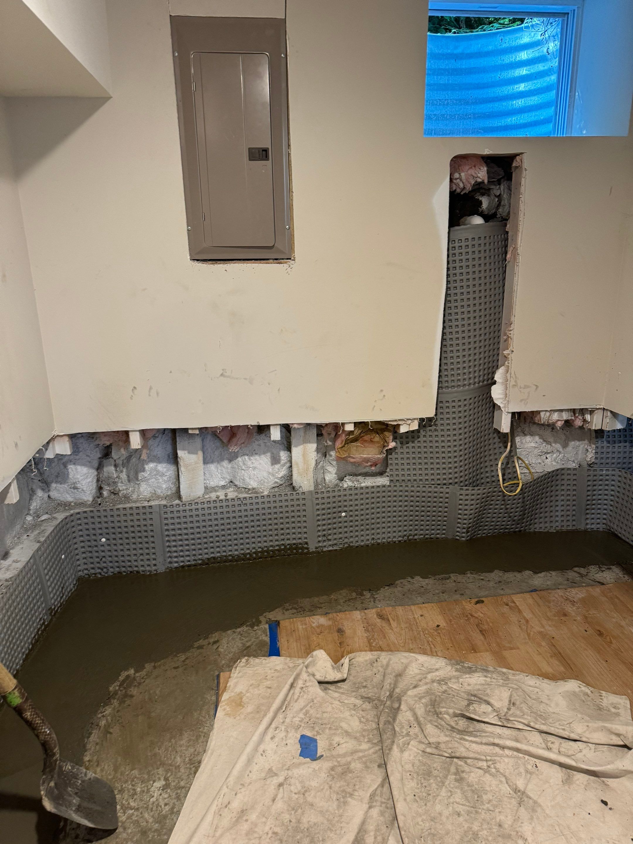 Interior French Drain & Wall Vapor Barrier Boonton NJ by Pure Service Pro, LLC 