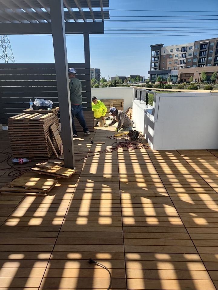 Apartment Roofing Installation using GAF HDZ Shingles, GAF TPO and Pavers in Lewisville, TX by Roof Experts