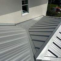 .032 Aluminum 1.5" Mechanical Seam Silver Metallic by Total Roofing System The Metal Roof Experts