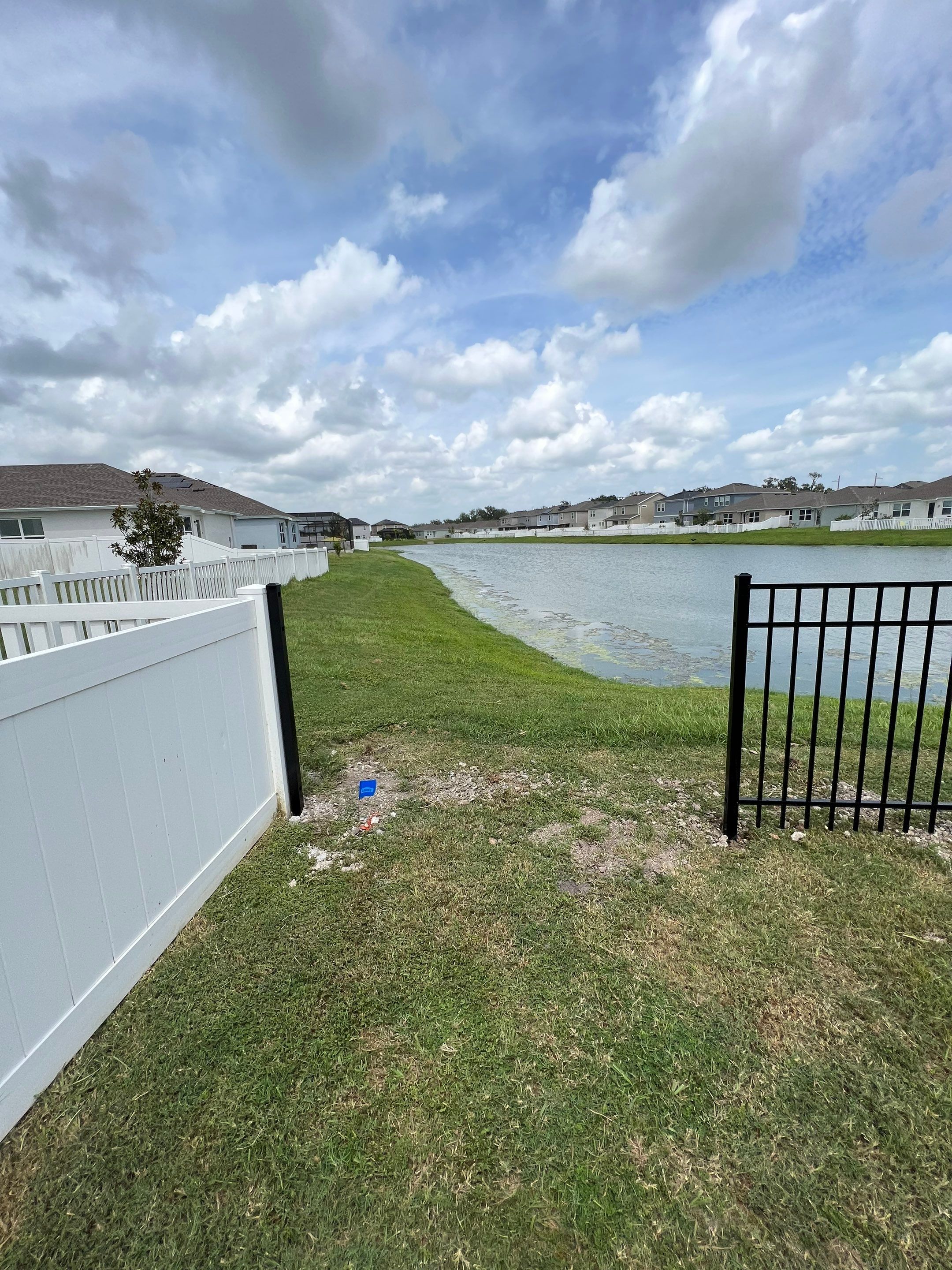 Aluminum Fence Installation using Black 3 Rail Aluminum Fence by Asap fence and gates, LLC
