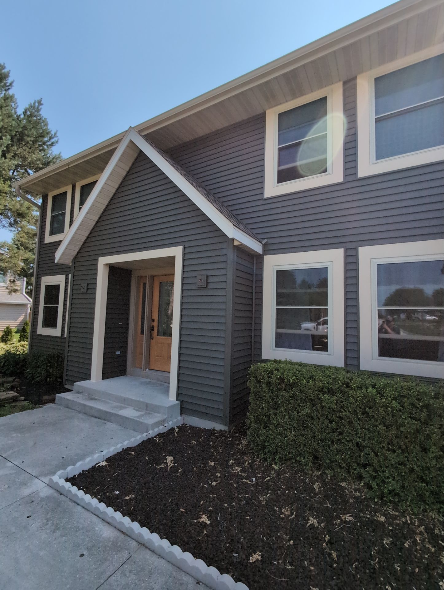 Bye Bye Cedar Siding ! Hello Misty Shadow!  by Gellings Roofing & Siding
