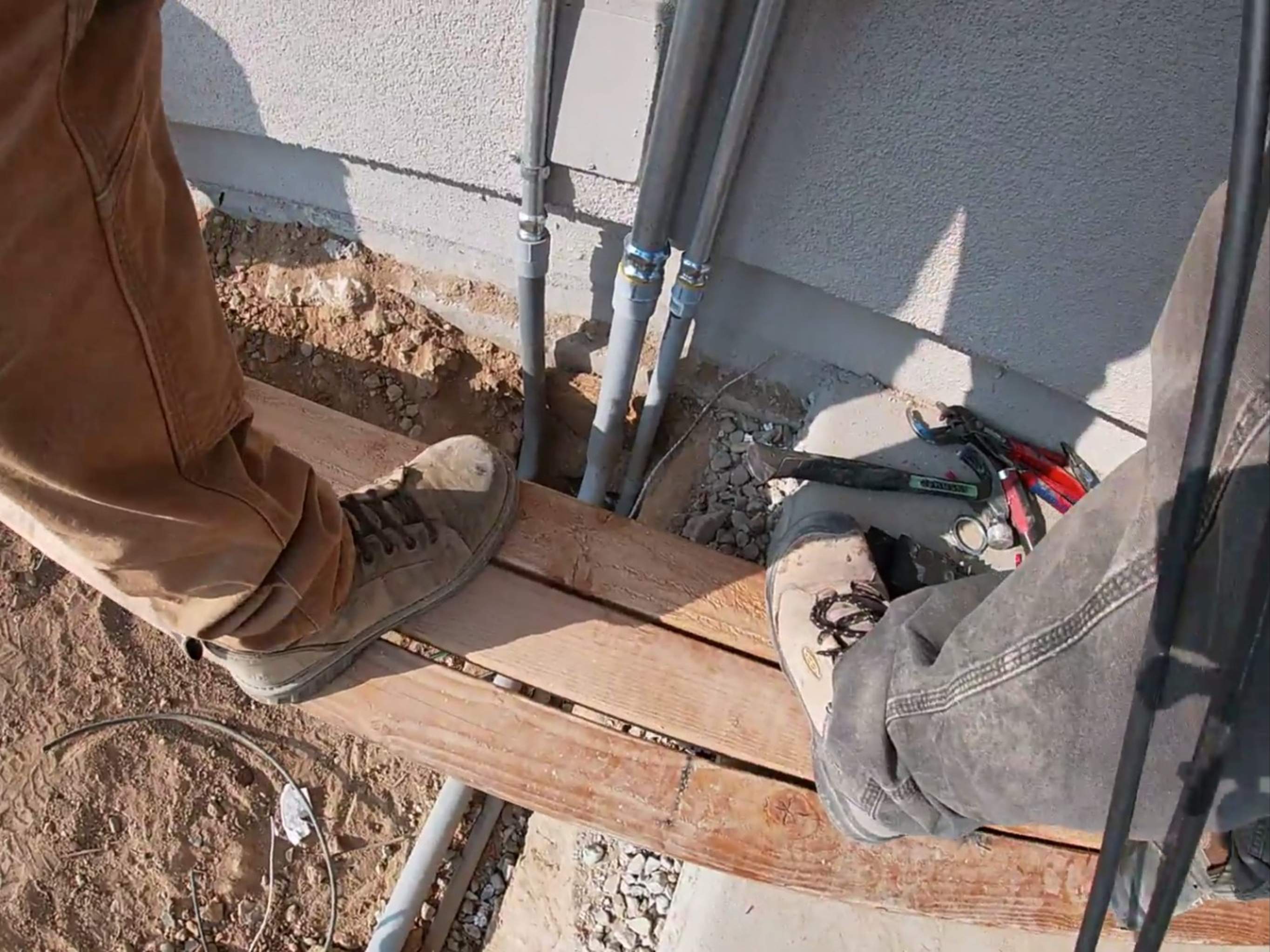 Backyard renovation by Peach Electric Inc