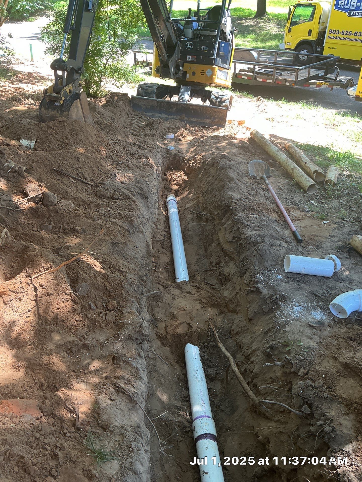 Drain Repipe Project in Mt Vernon by Rub-A-Dub Plumbing