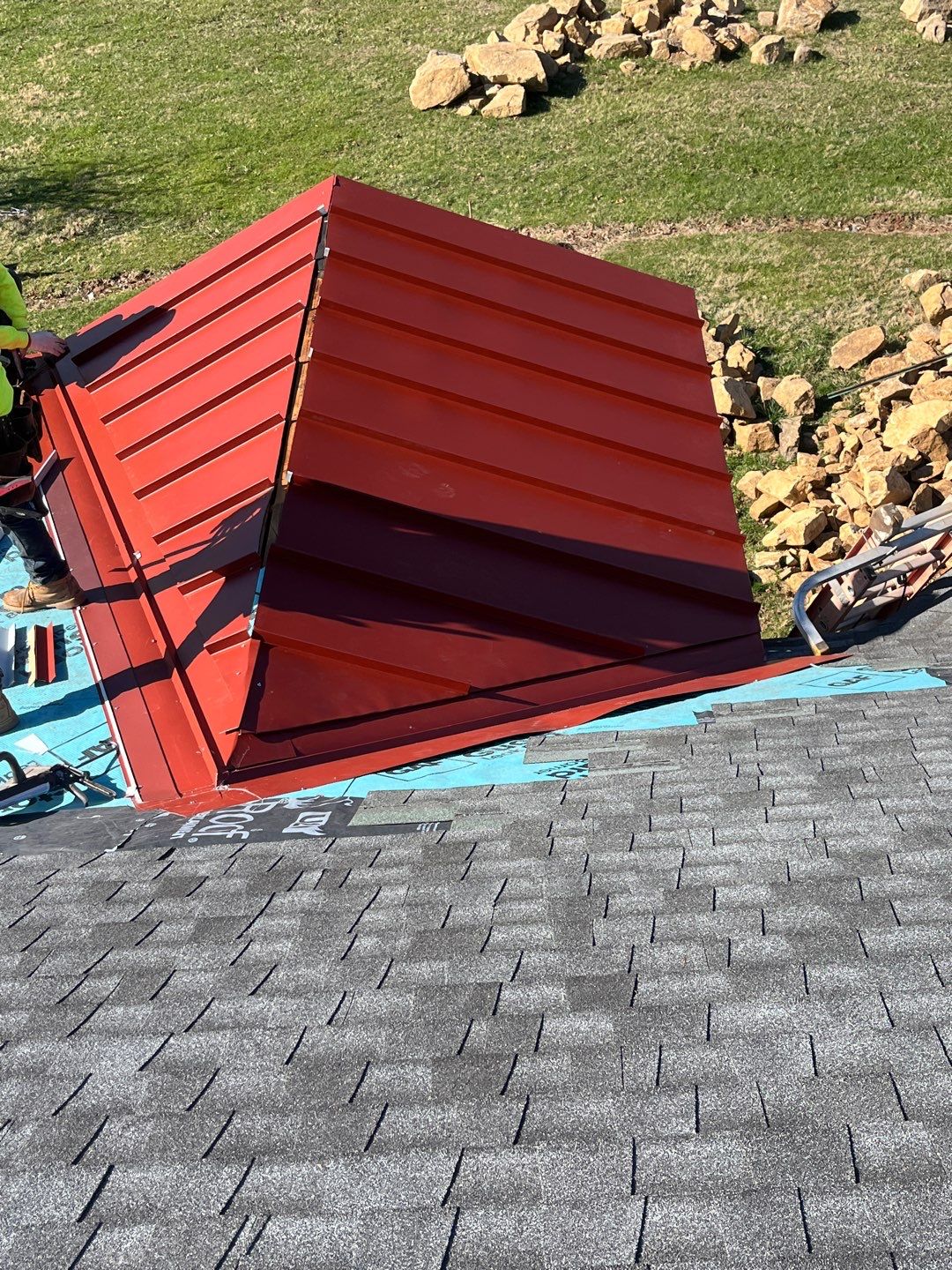 Standing Seam Metal Roof Autumn Red by CMNG LLC