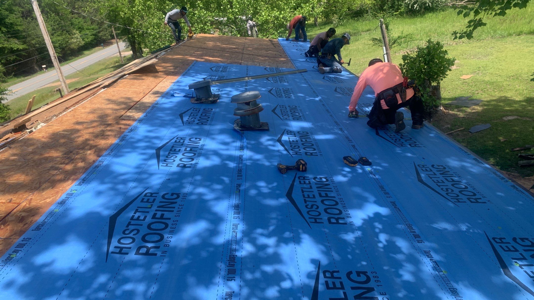 Storm Restoration Reroof: 25 Year 3-Tab Shingle by Hostetler Roofing
