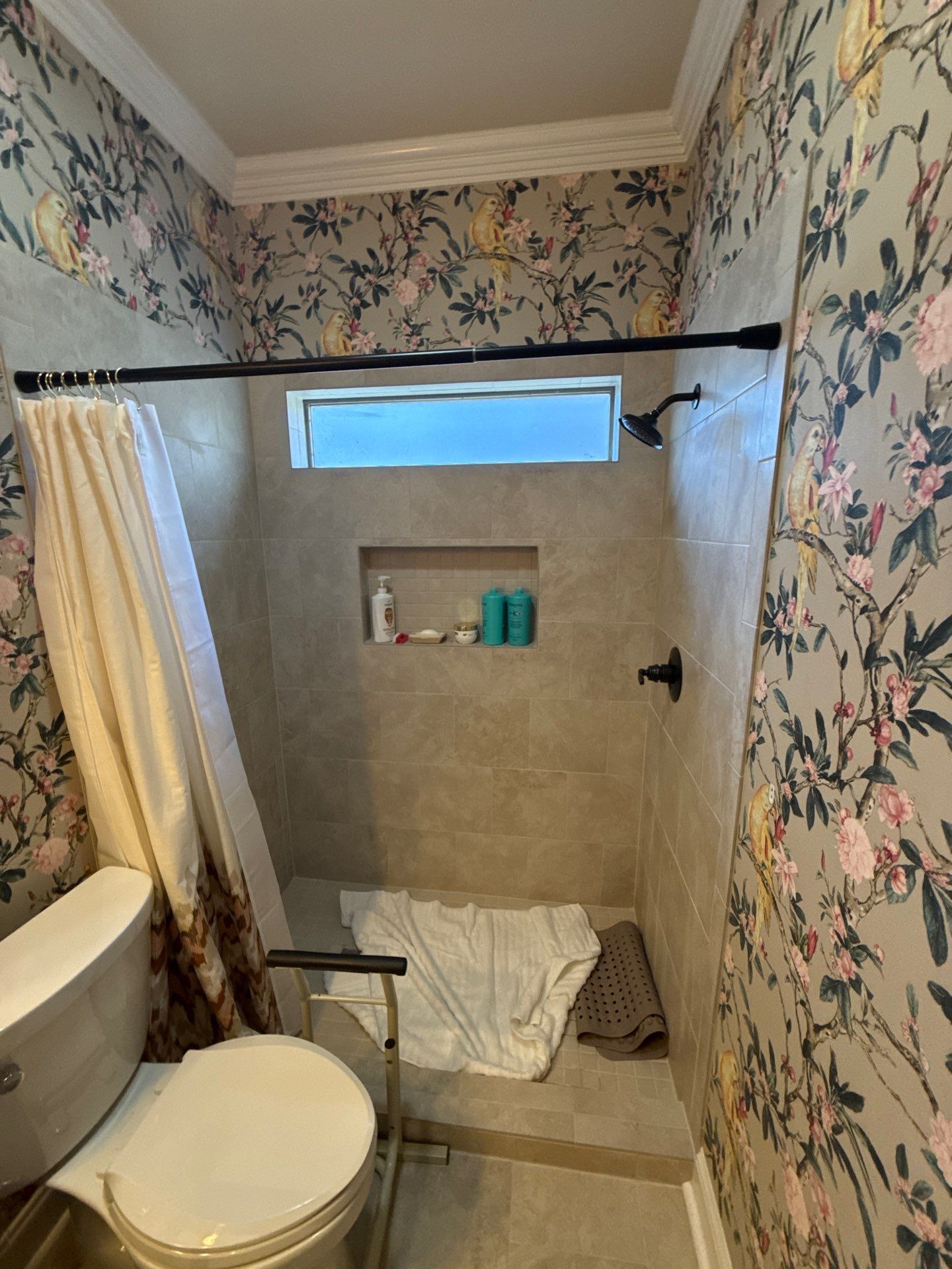 Framed Shower Slider w/ Satin Glass  by Richardson Glass & Mirror