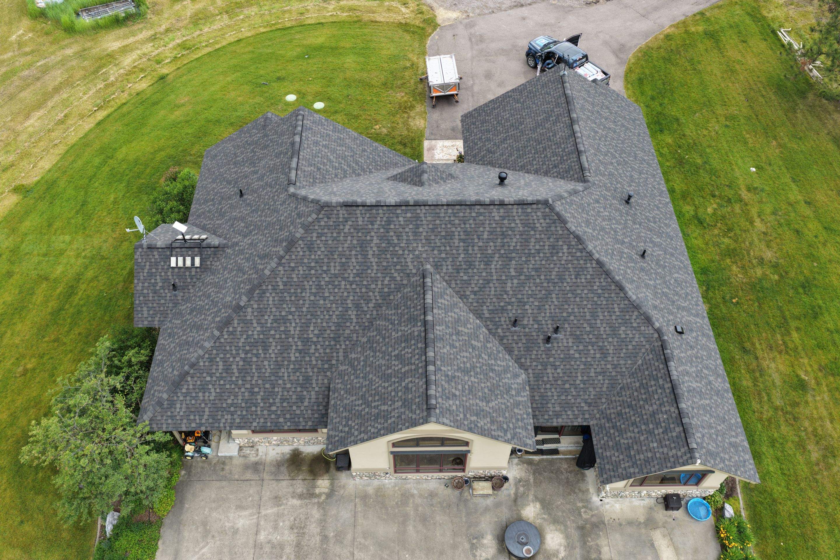 Roof Replacement using GAF Timberline HDZ - Midnight Mesa  by Montana Roofing Solutions