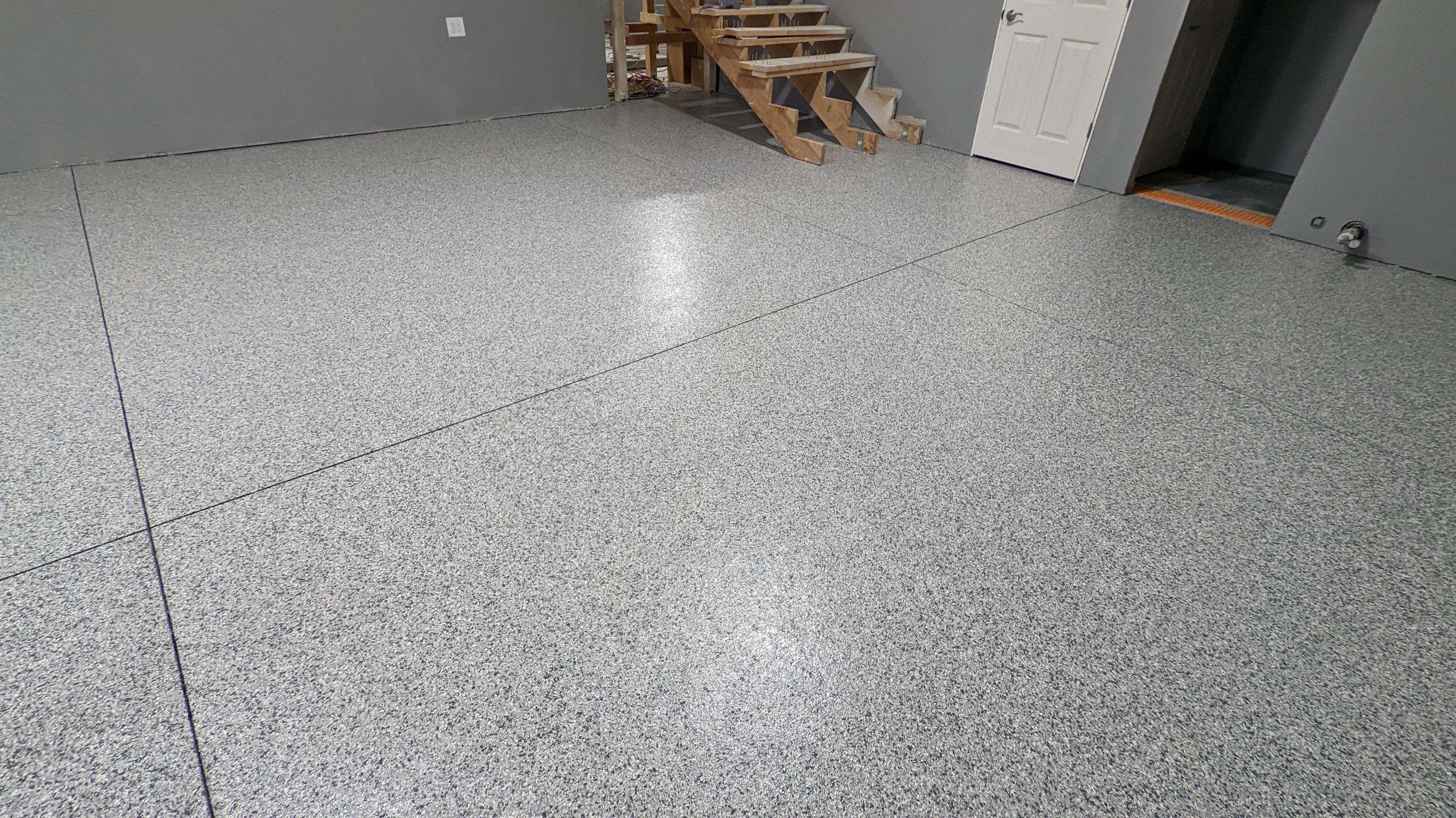 Garage Transformation using Slate Stone by Croc Coatings, LLC