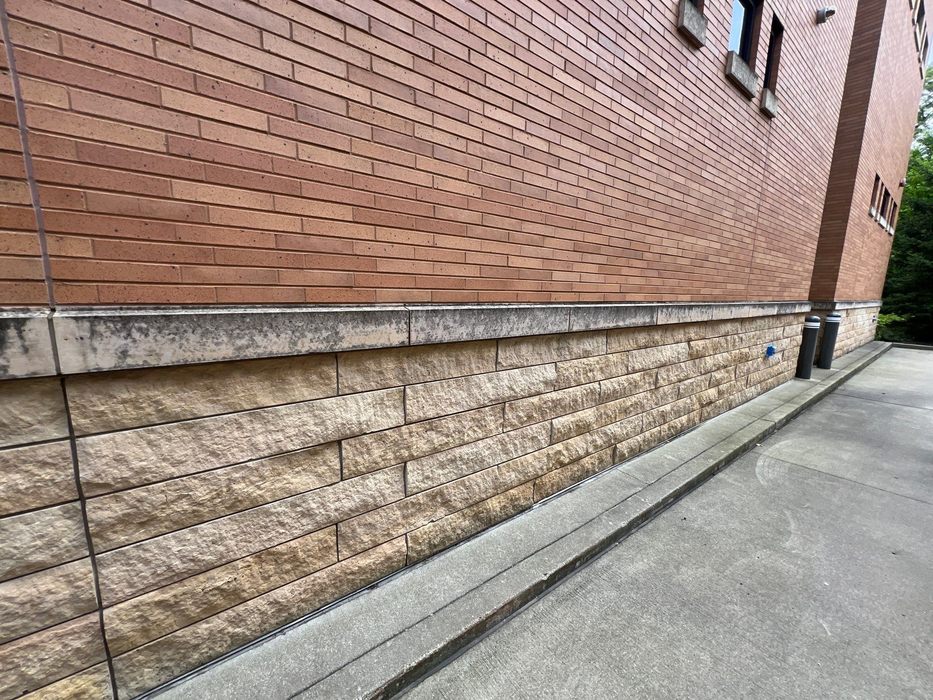natural stone using Algaecide, soft wash soap by Northern Power Washing LLC.