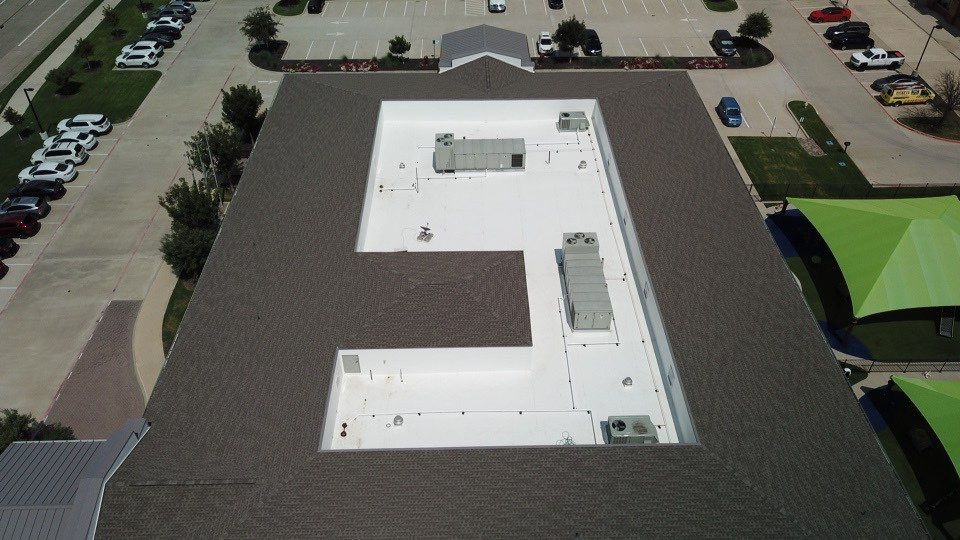 Commercial Re-Roof in Frisco. TX by Roof Experts
