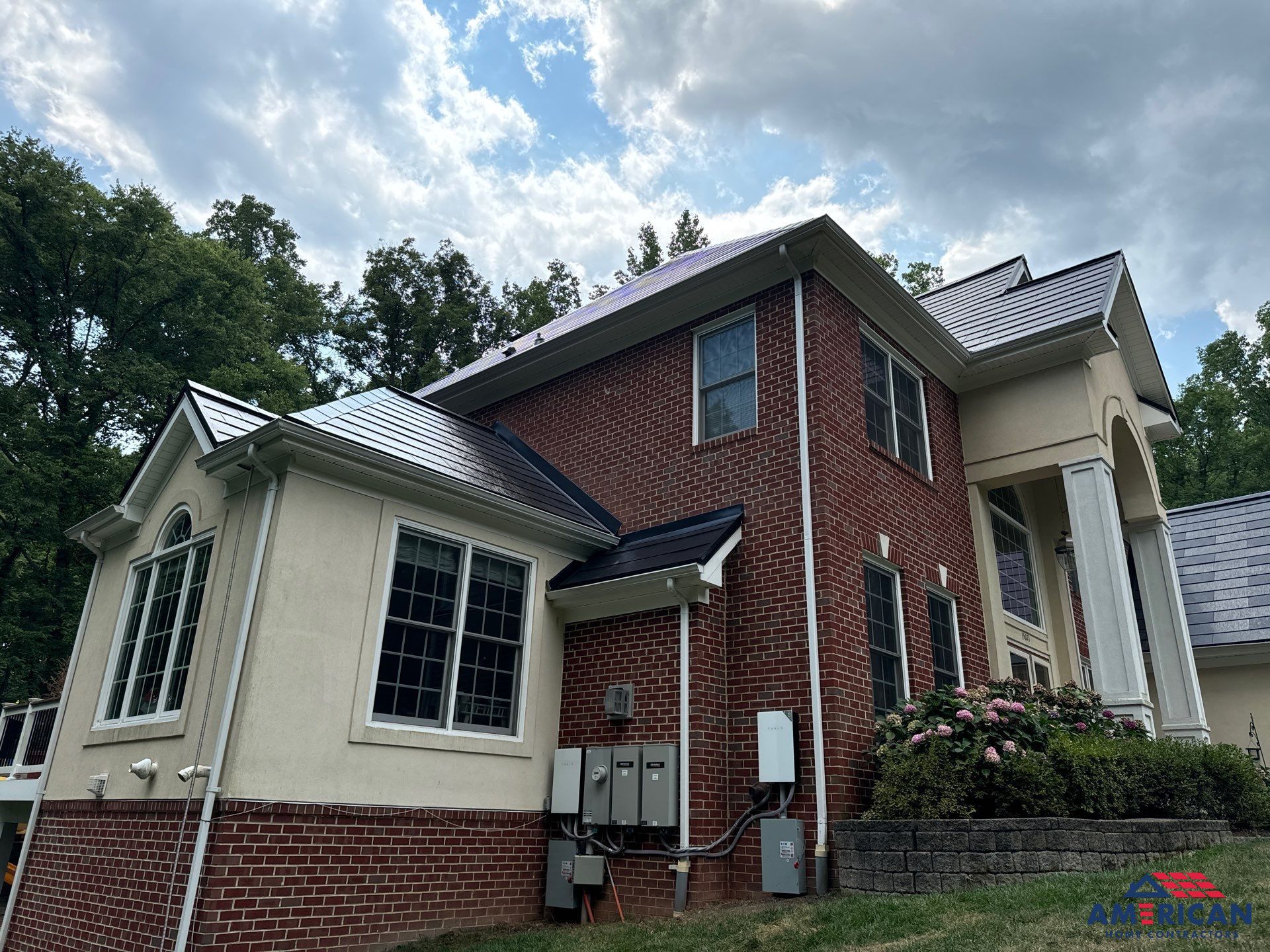 Tesla Solar Roof with Powerwall Storage by American Home Contractors