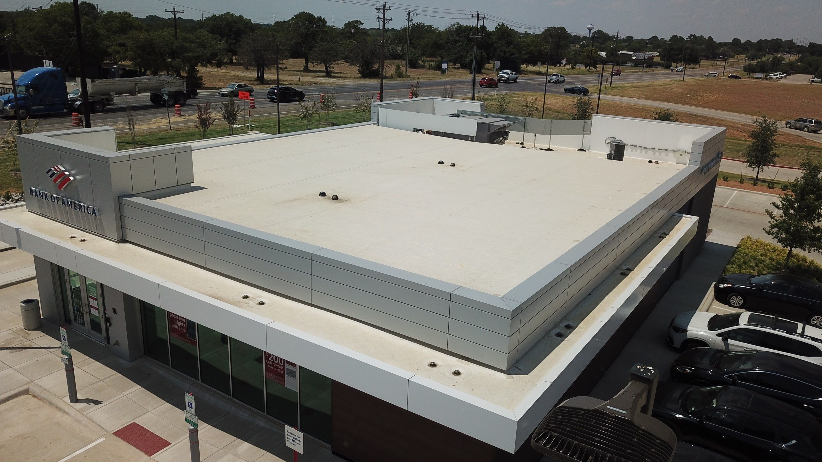 Bank of America - Commercial Roofing Installation using GAF Everguard TPO by Roof Experts