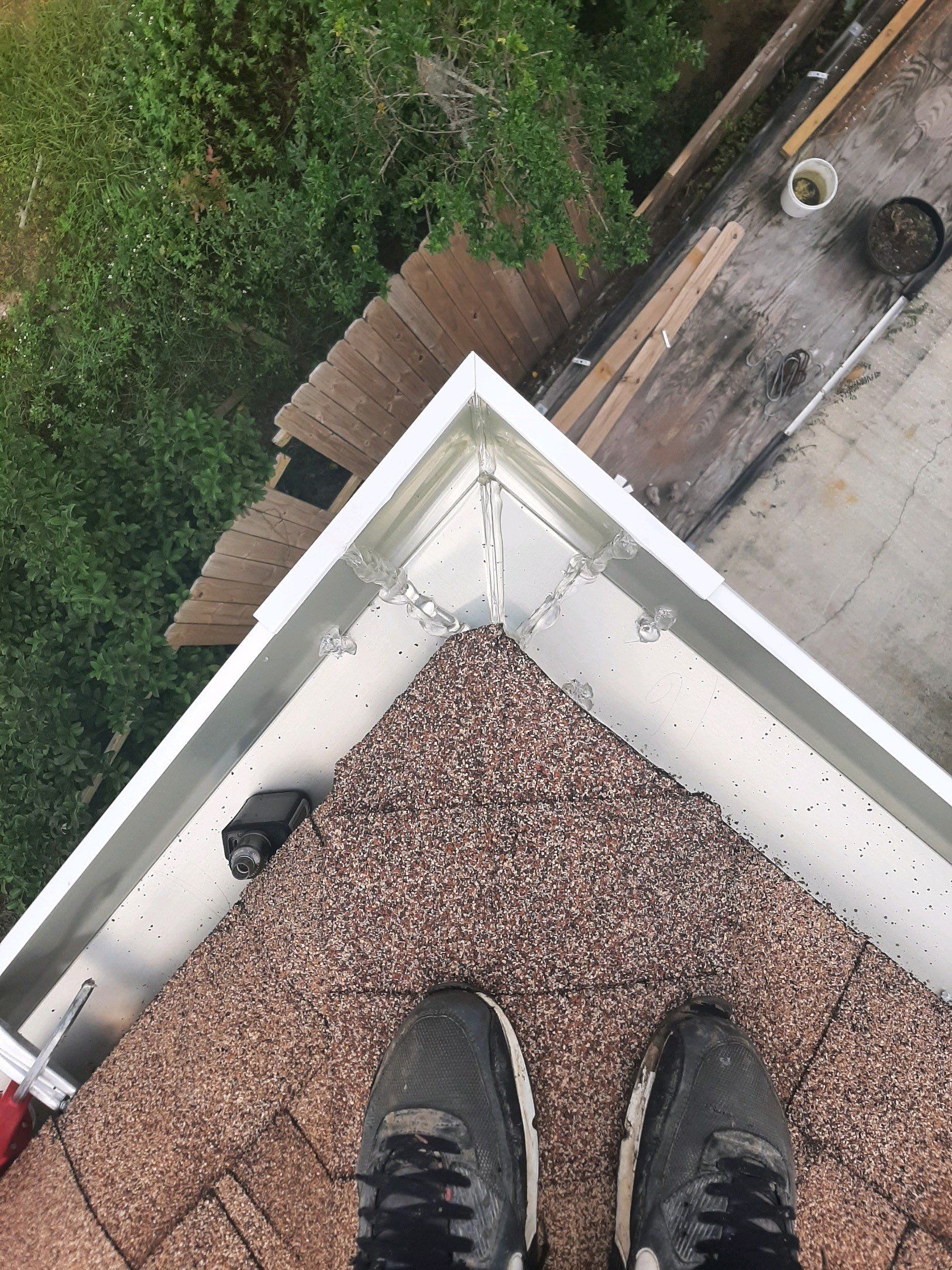 Seamless Gutter Installation using White K-Style Gutters by Gutter Professors