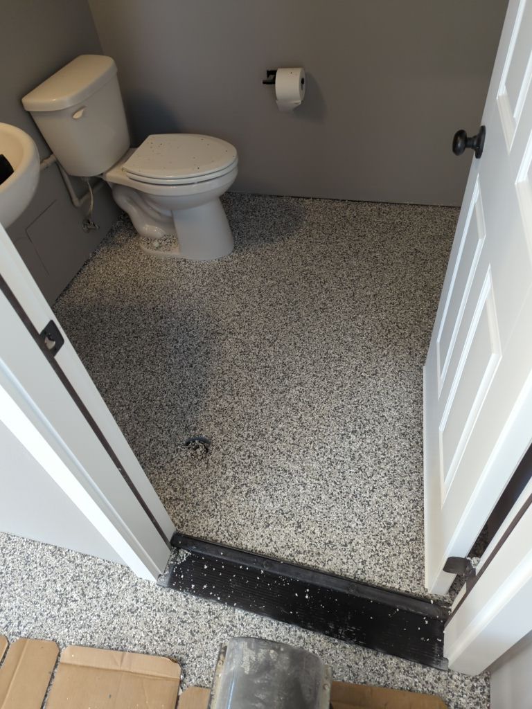 Shop Transformation using Slate Stone by Croc Coatings, LLC